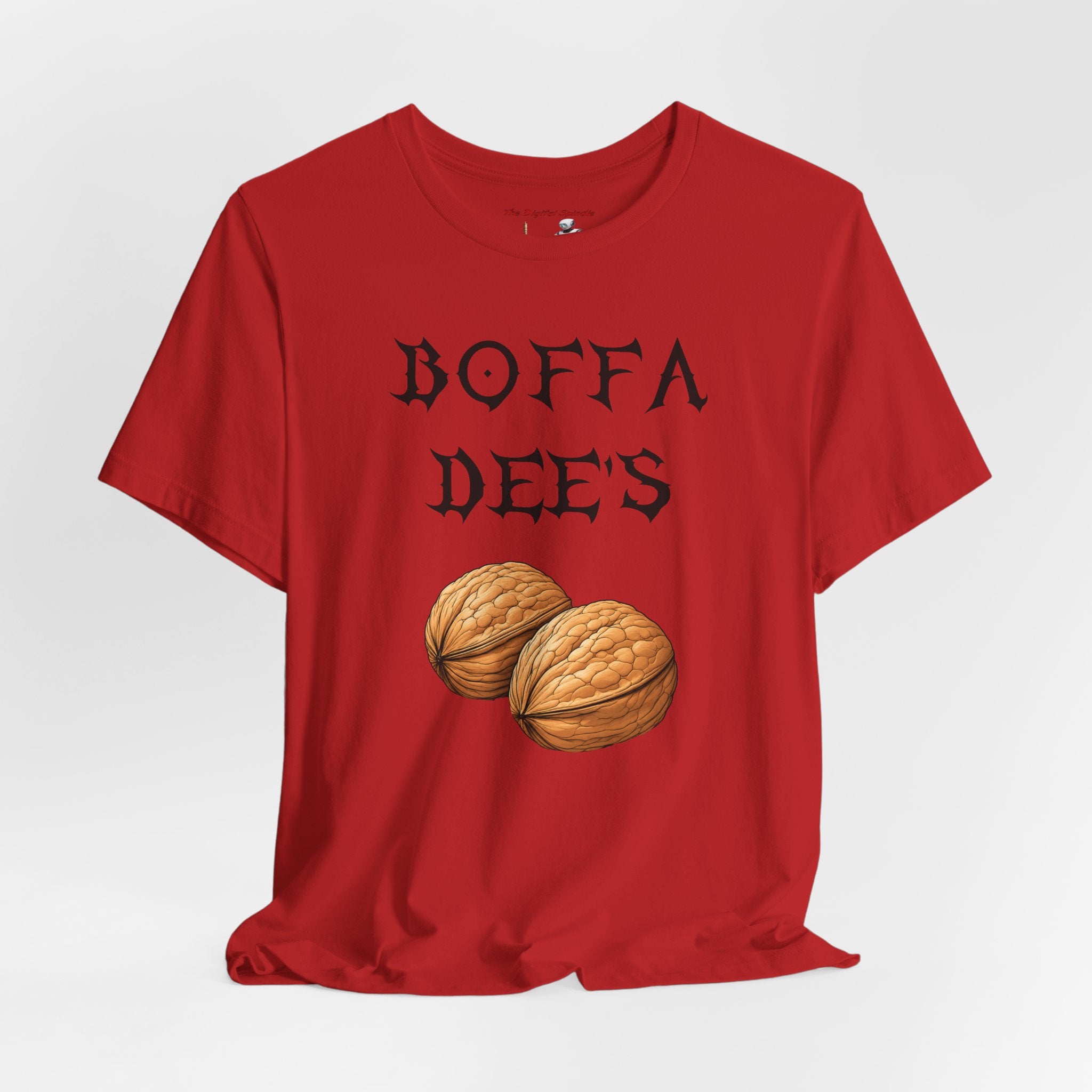 Boffa Dees Walnut Graphic Tee — Vintage Gothic Text Nut Illustration T-Shirt