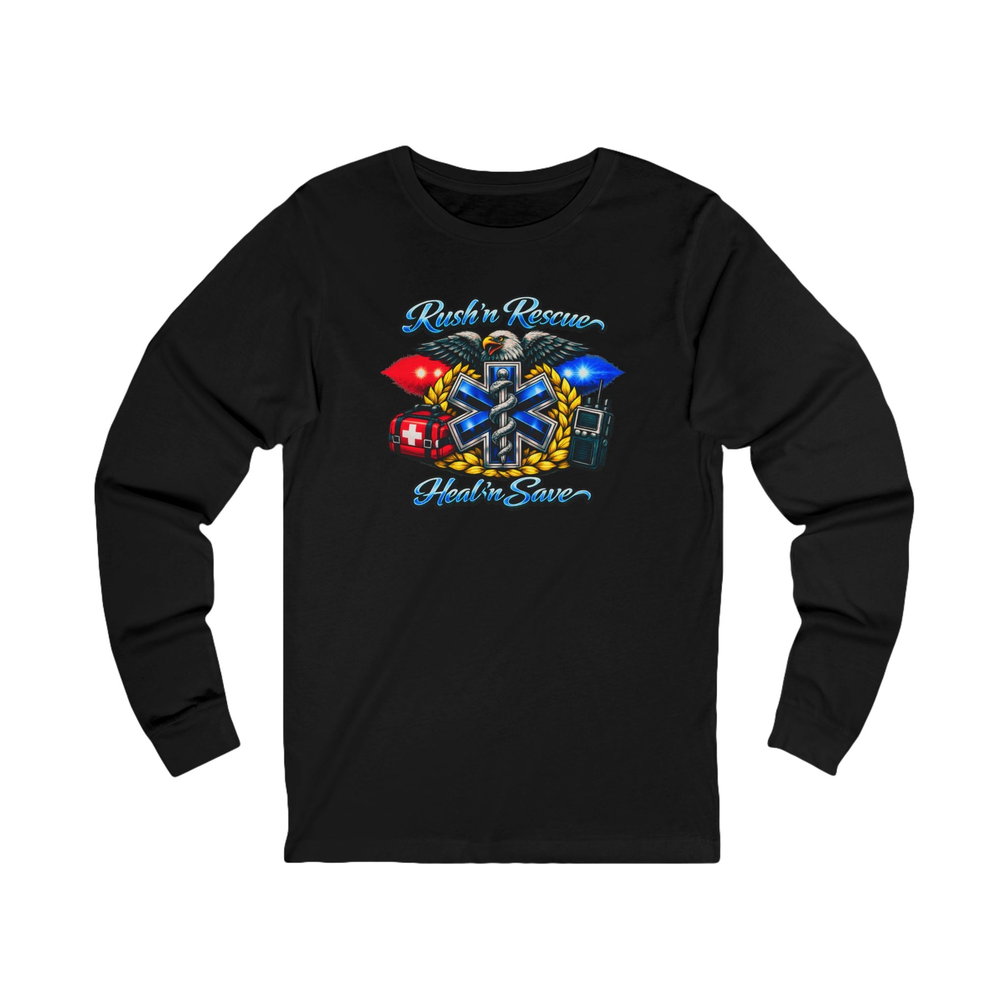 Paramedic EMS Star of Life Long Sleeve Tee