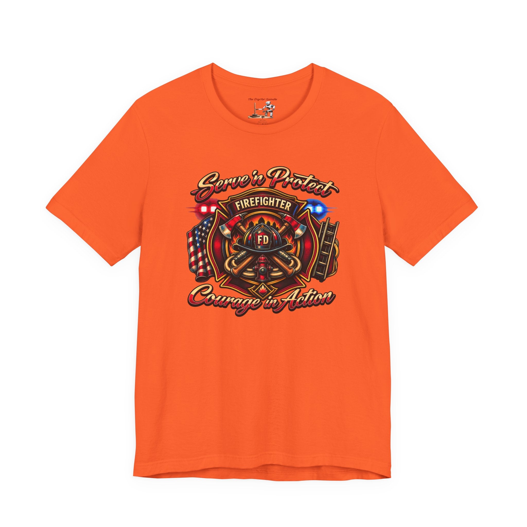 Firefighter “Service & Protect, Courage in Action” Graphic Tee
