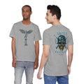 Army Veteran T-Shirt — Military Skull Helmet Back & Winged Medic Front Tee