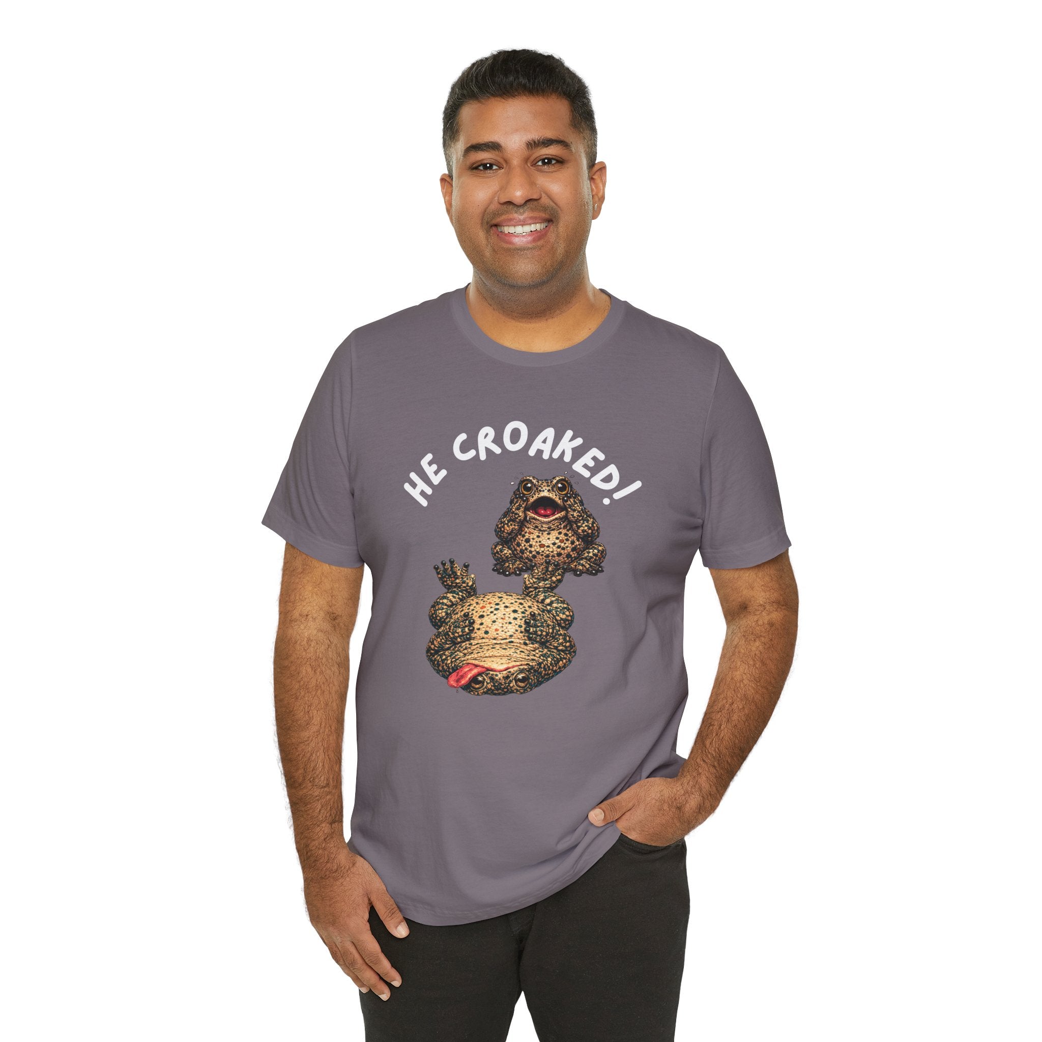 He Croaked! Frog Graphic Tee – Funny Toad Illustration Shirt
