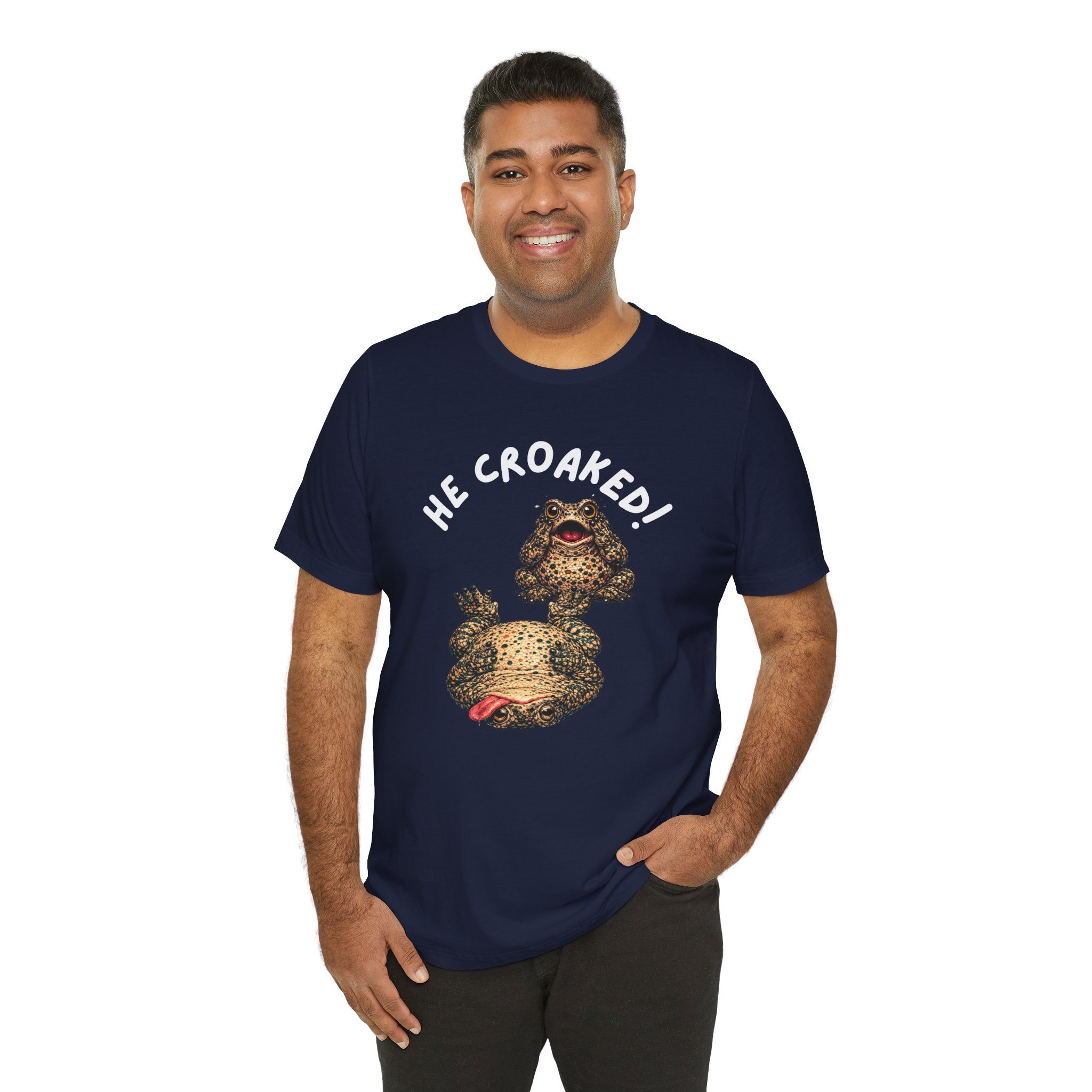 He Croaked! Frog Graphic Tee – Funny Toad Illustration Shirt