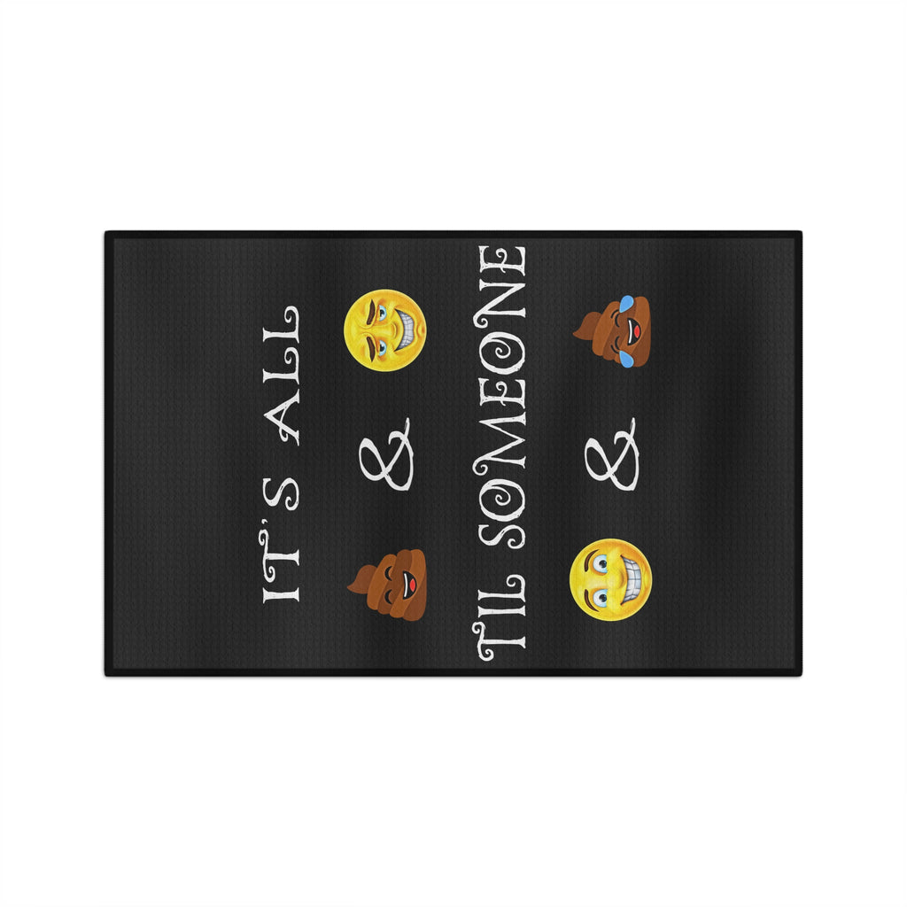 16'' × 25'' Funny Emoji Poop & Smile Microfiber Tea Towel