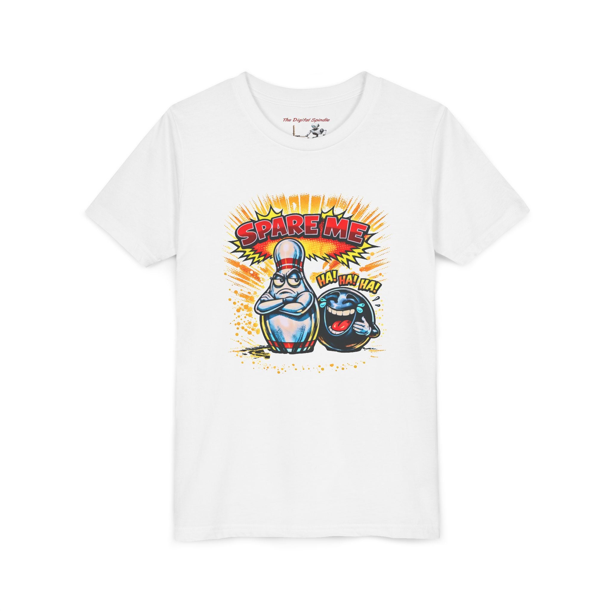 Youth Tee — Funny Bowling 'Spare Me' Graphic Shirt