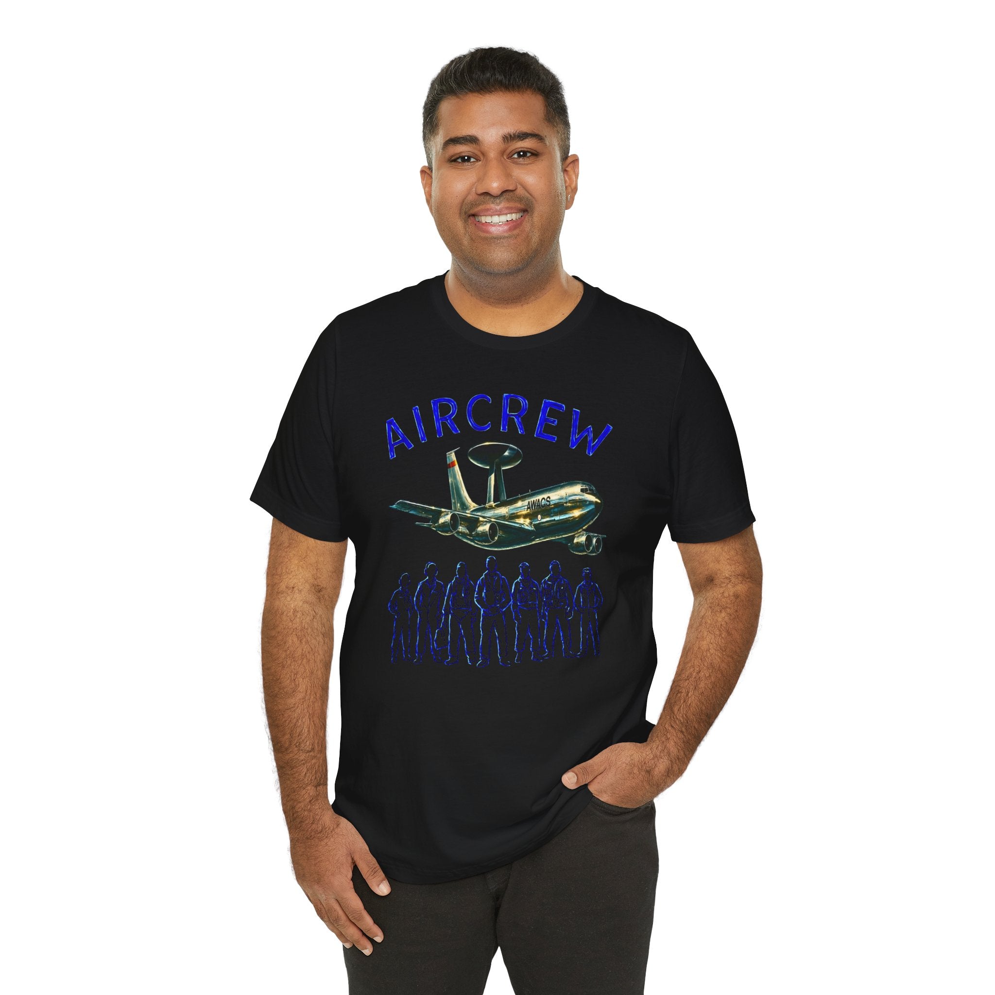 Aircrew T-Shirt — Military AWACS Plane & Crew Graphic Tee