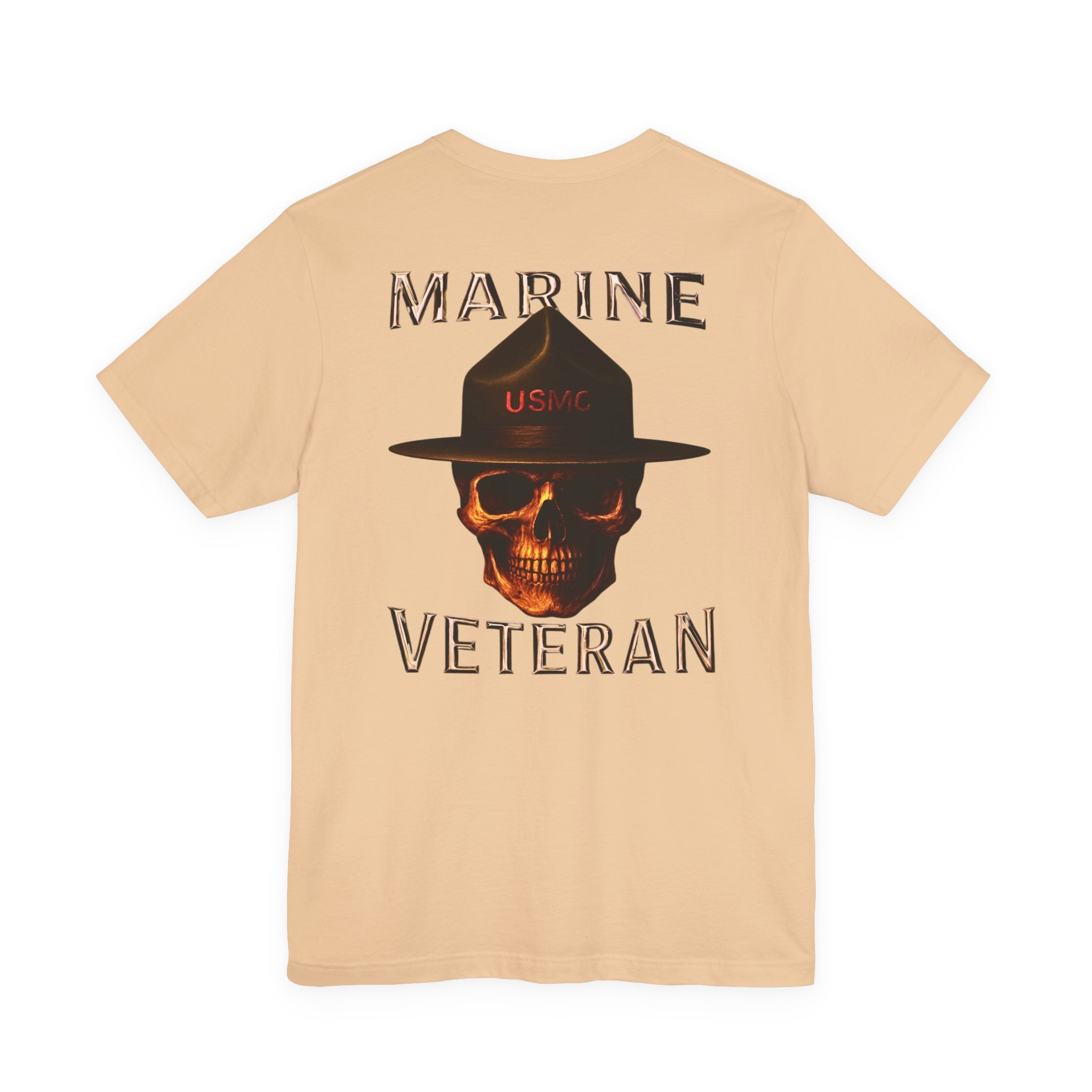 Marine Veteran T-Shirt — USMC Skull Drill Instructor Design