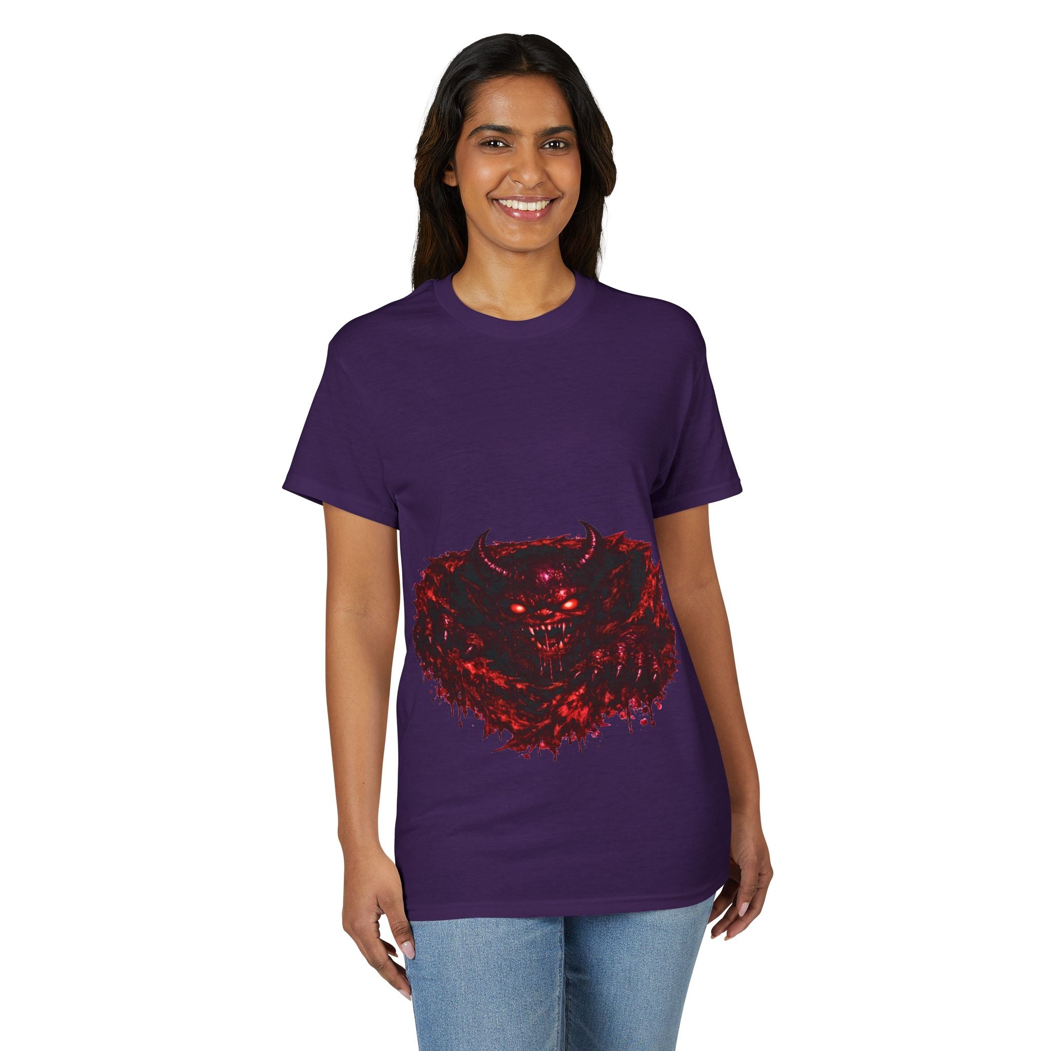 Demonic Red Monster T-Shirt — Gothic Horror Graphic Tee