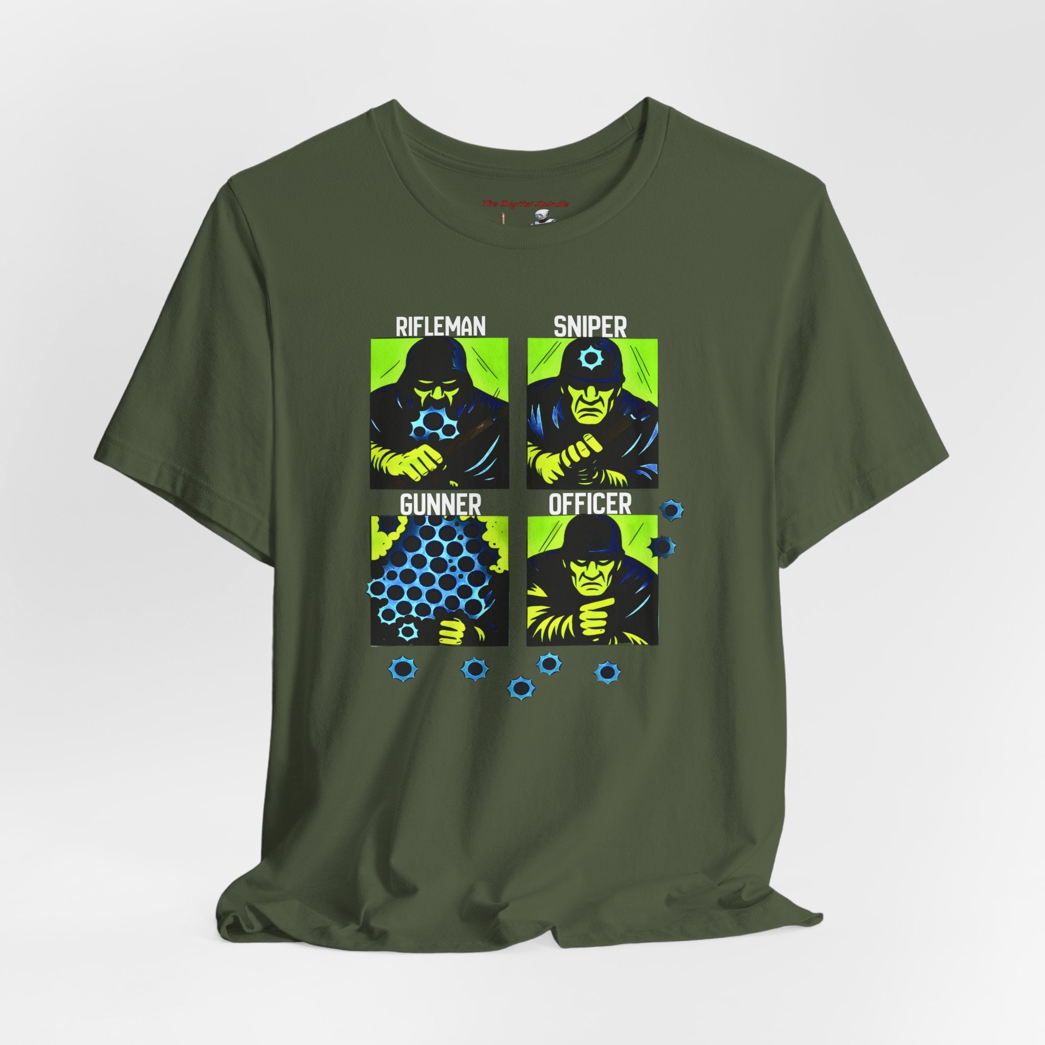 Shooting Range Graphic Tee — Rifleman Sniper Gunner Officer Military Design