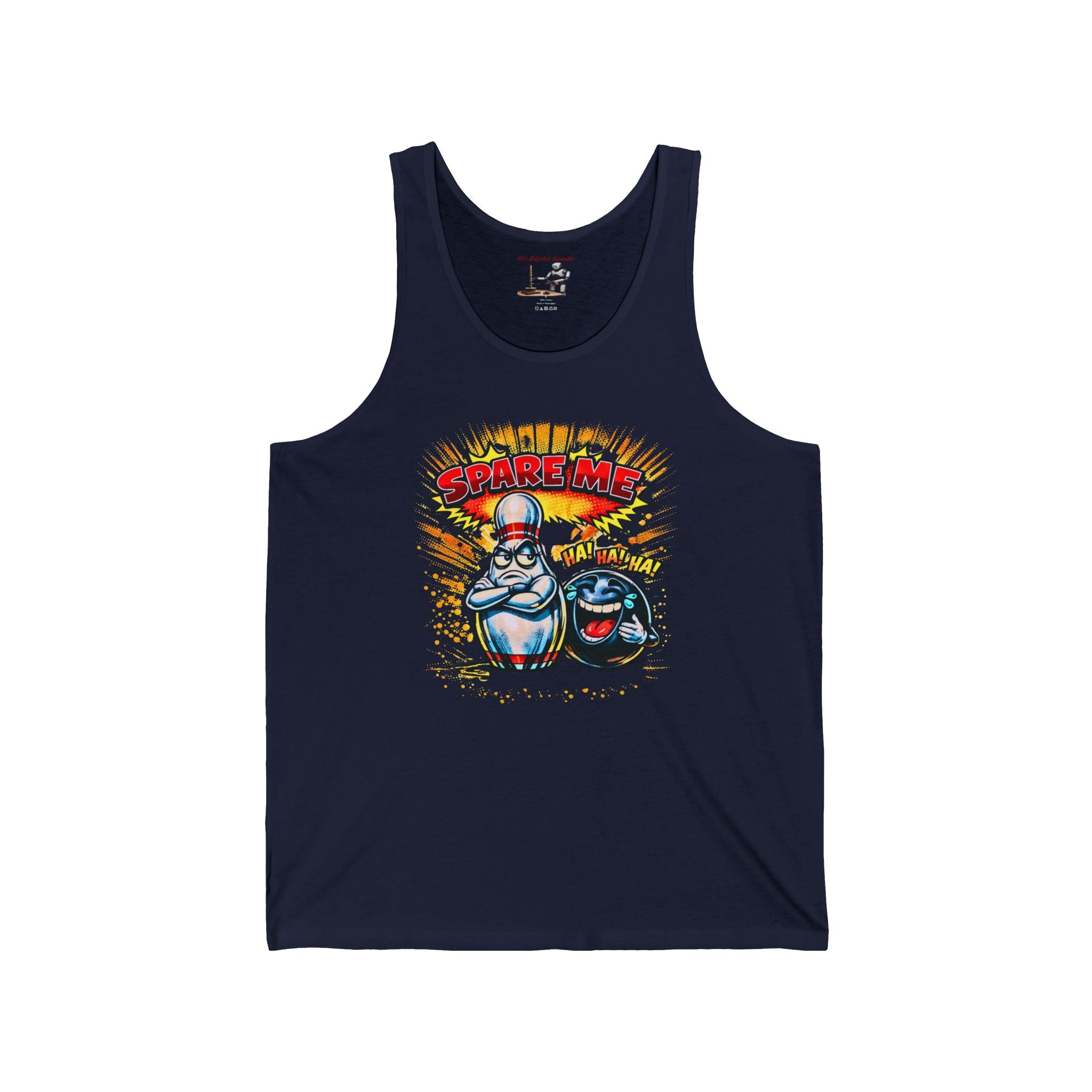 Bowling Joke Tank Top – "Spare Me" Graphic Tank for Bowlers & Sports Fans