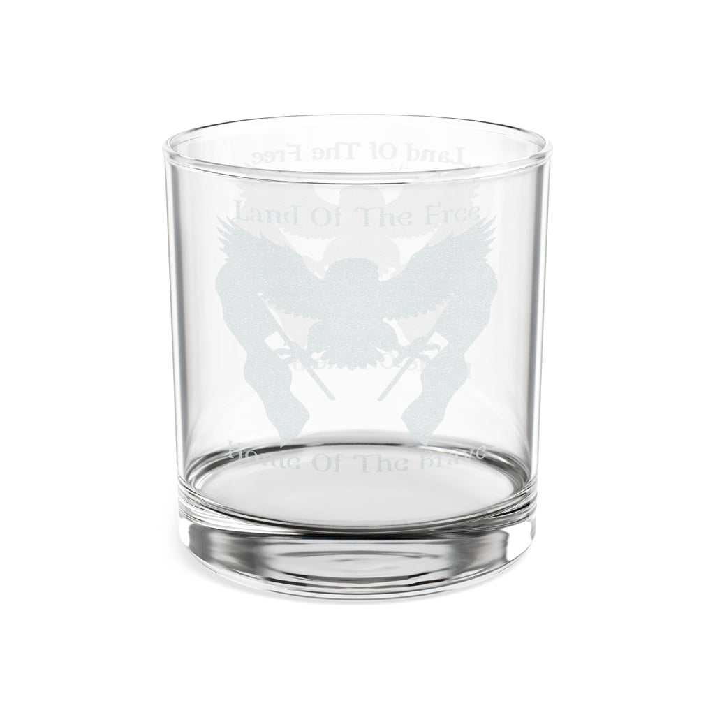 Land Of The Free Whiskey Glass, 10.5oz (Engraving)