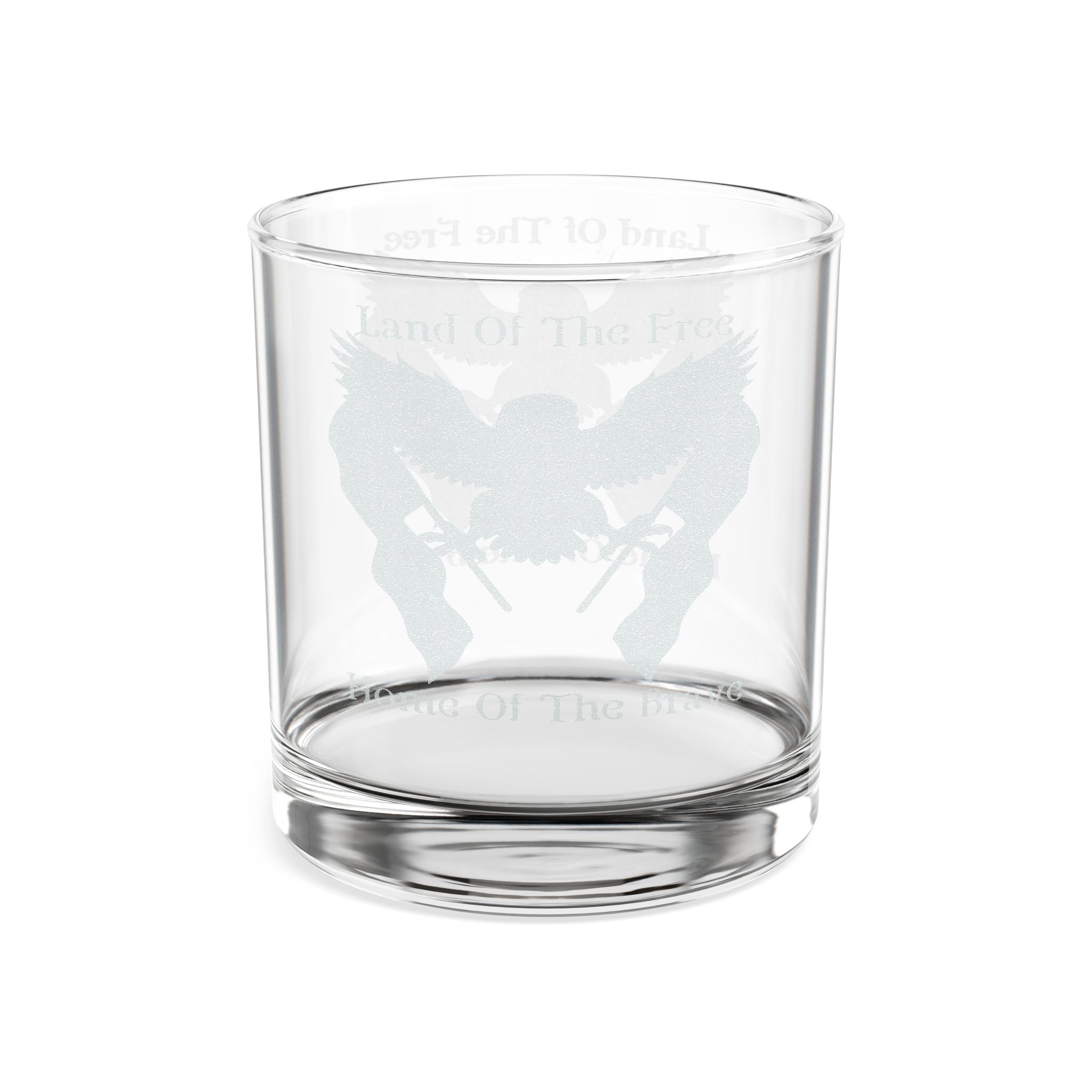 Land Of The Free Whiskey Glass, 10.5oz (Engraving)