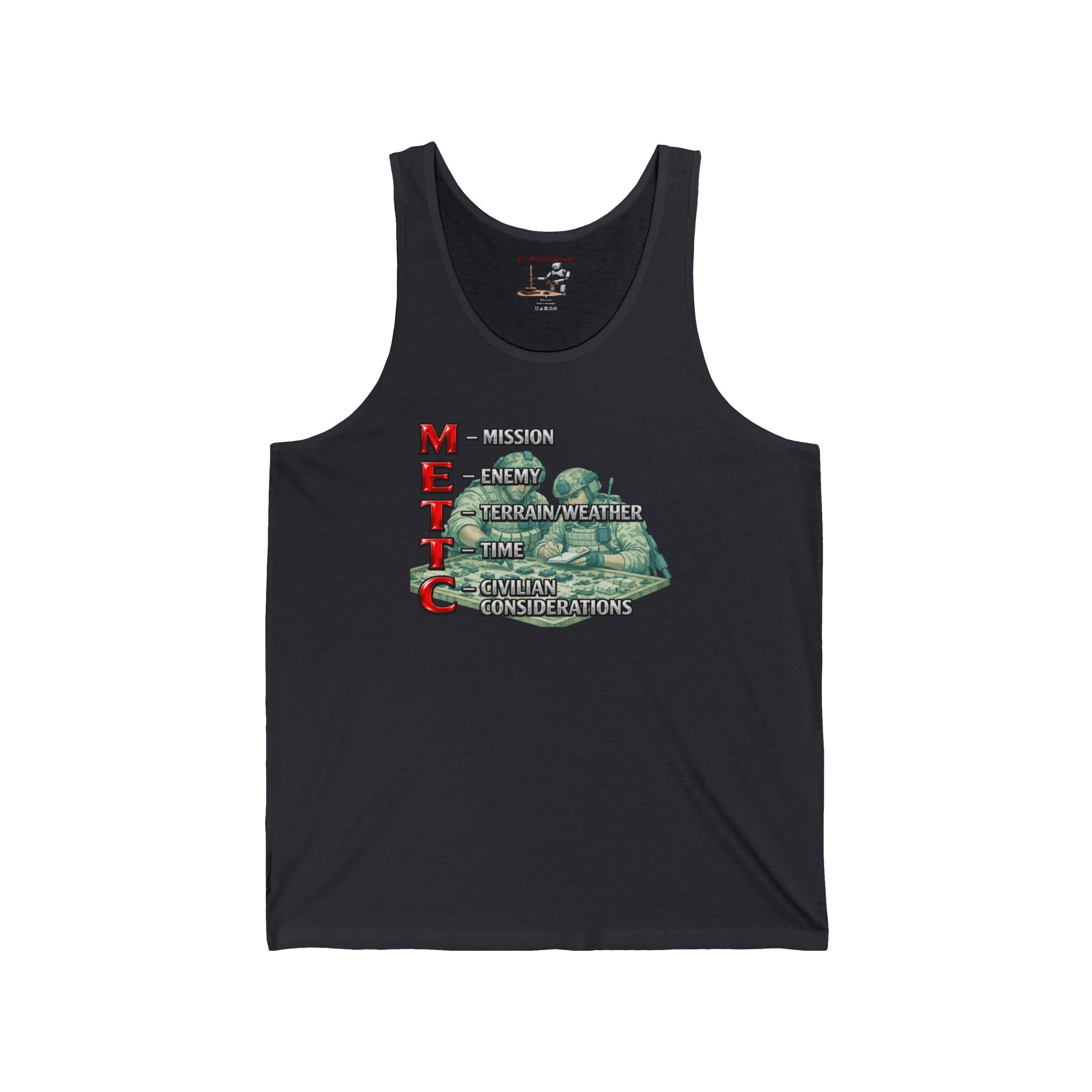MEITC Military Tank Graphic Tank Top — Tactical Vintage Soldier Design