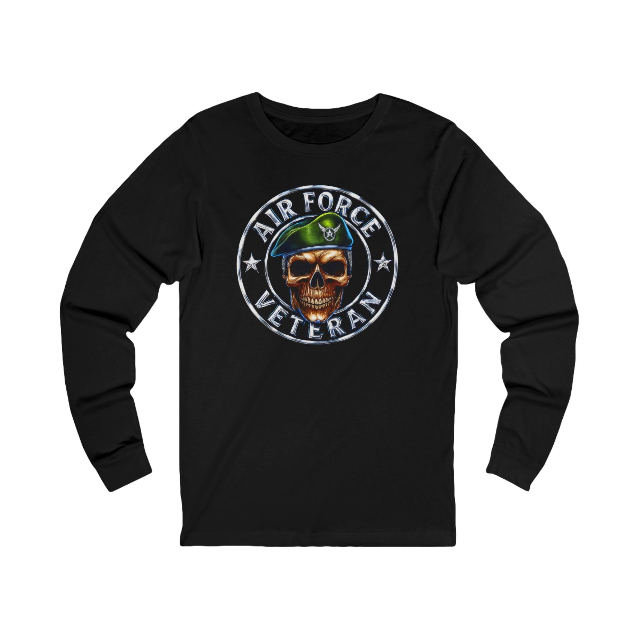 Air Force Veteran Skull Long Sleeve Tee
