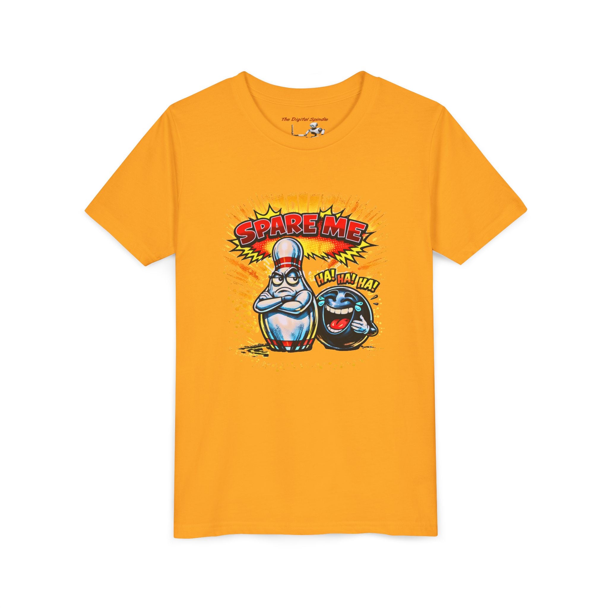 Youth Tee — Funny Bowling 'Spare Me' Graphic Shirt