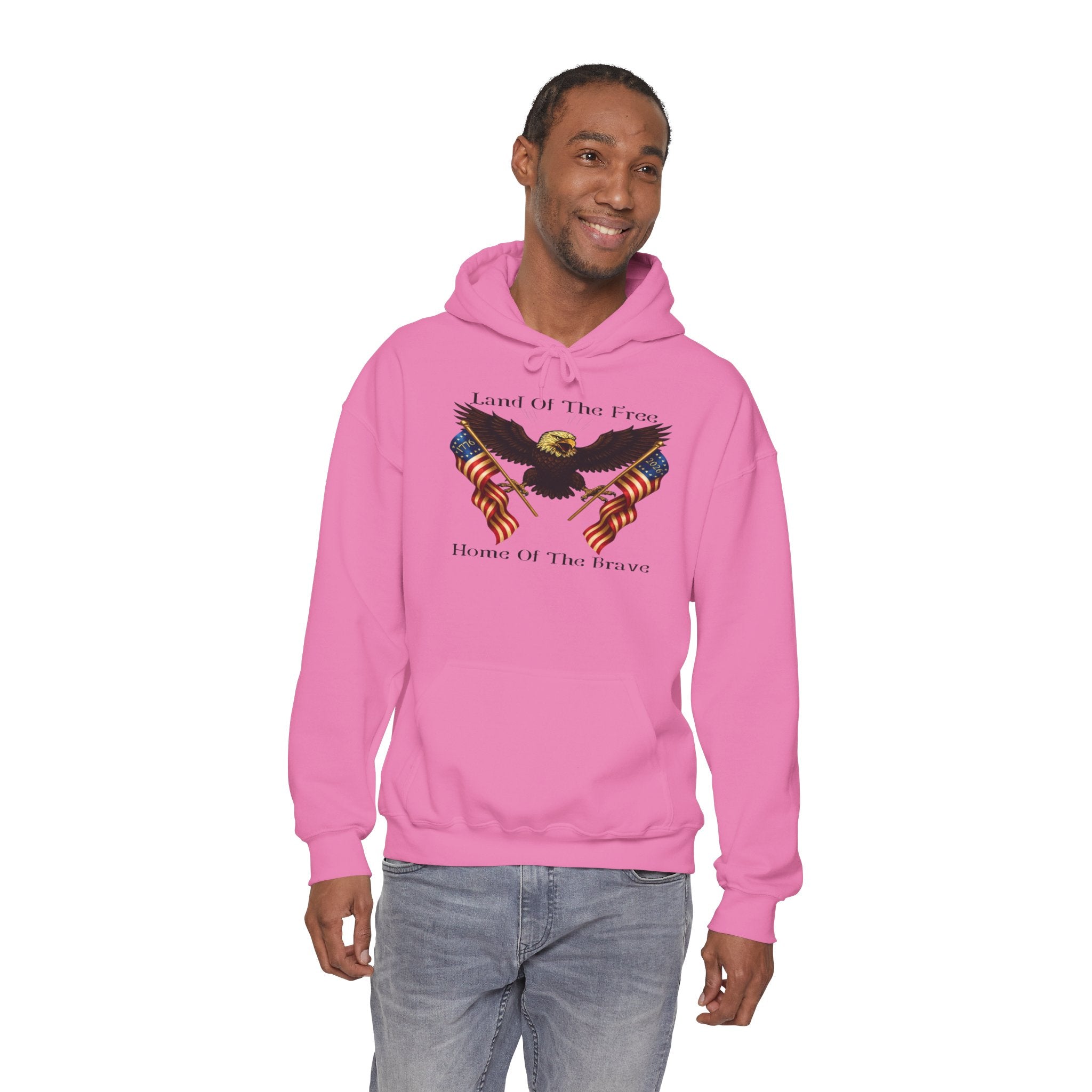 Land of the Free Hoodie – "Land of the Free, Home of the Brave" Patriotic Sweatshirt