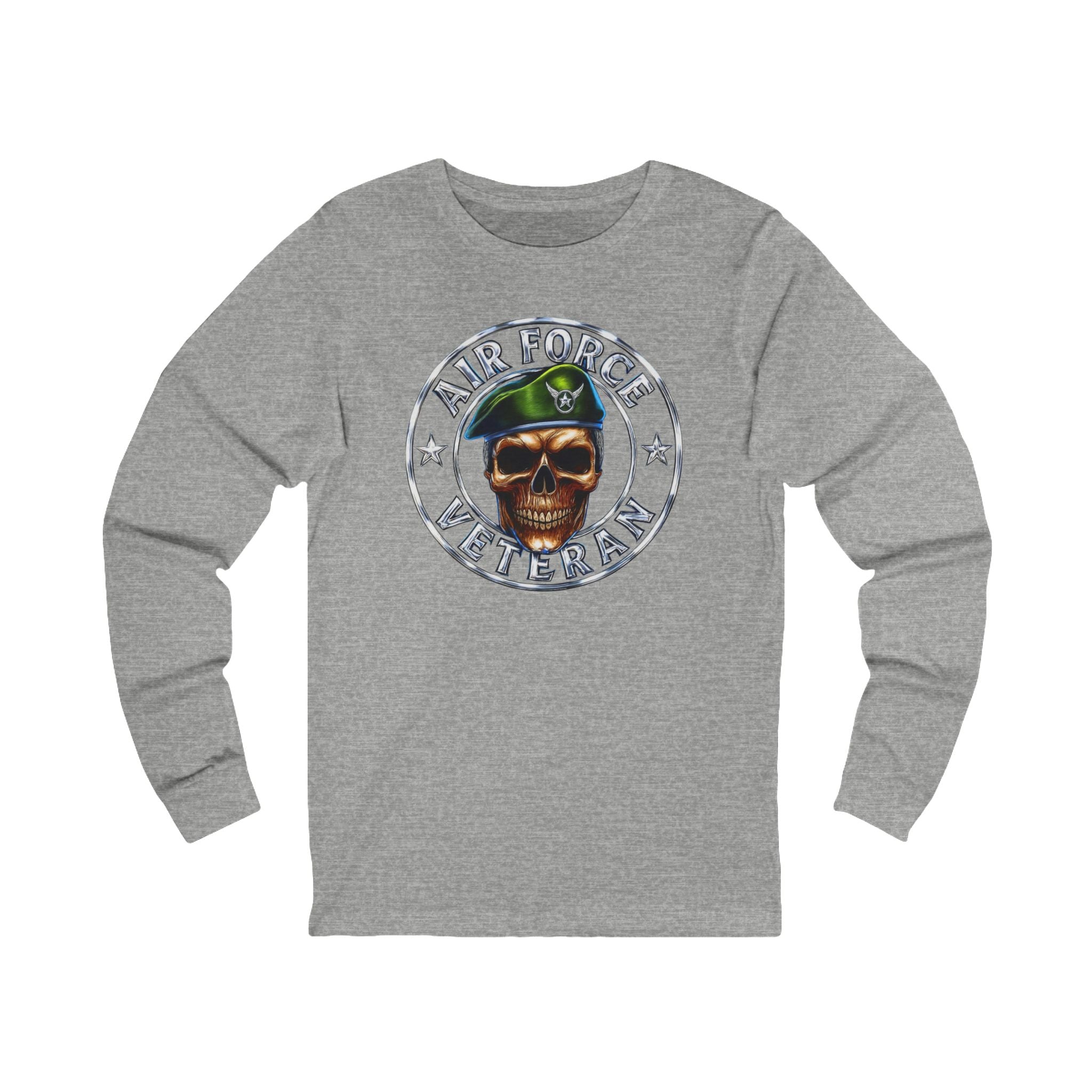 Air Force Veteran Skull Long Sleeve Tee
