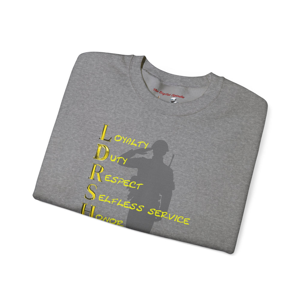 Leadership Military Salute Crewneck Sweatshirt — LDRSHIP Values Design