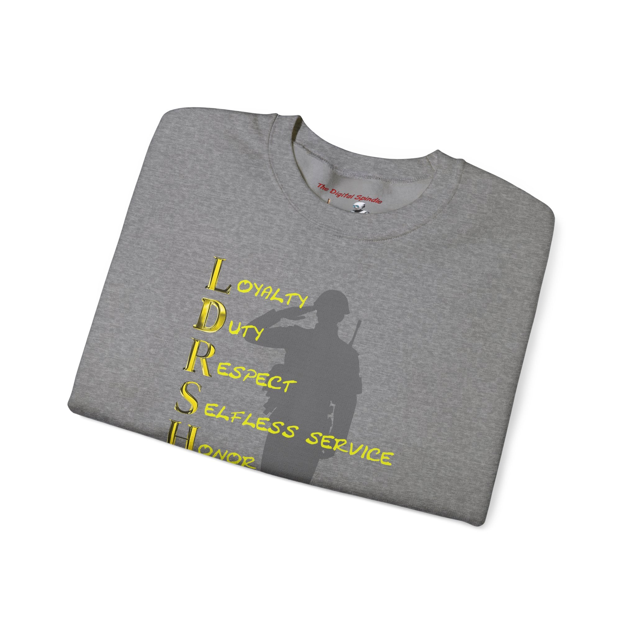 Leadership Military Salute Crewneck Sweatshirt — LDRSHIP Values Design