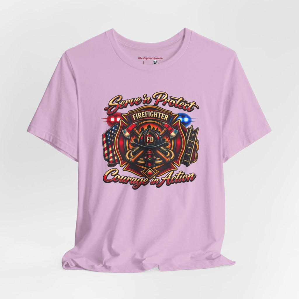 Firefighter “Service & Protect, Courage in Action” Graphic Tee