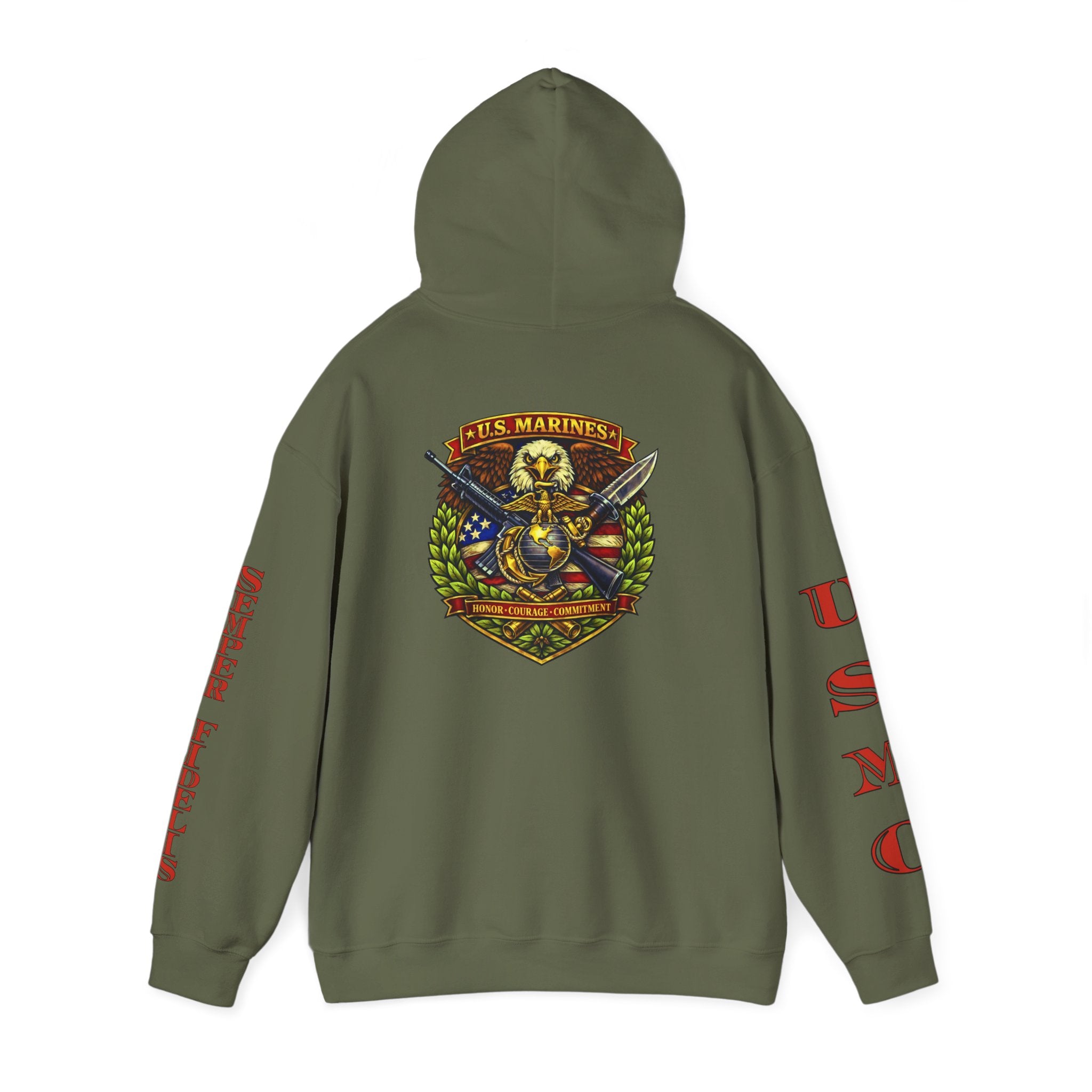 USMC Eagle Globe & Anchor Pullover Hoodie