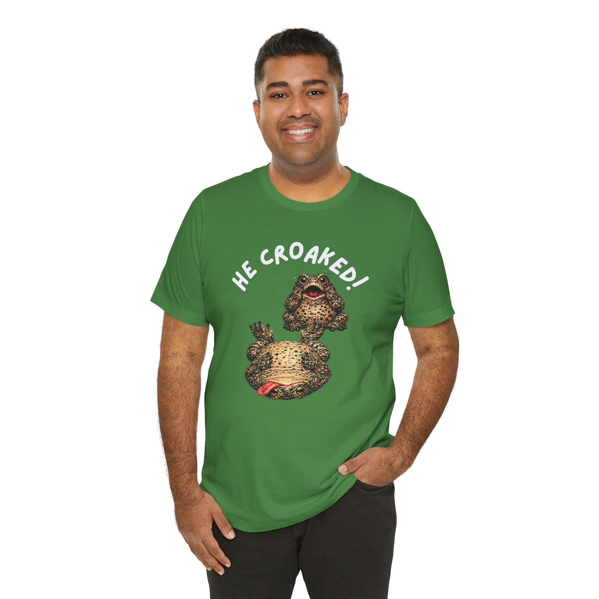 He Croaked! Frog Graphic Tee – Funny Toad Illustration Shirt
