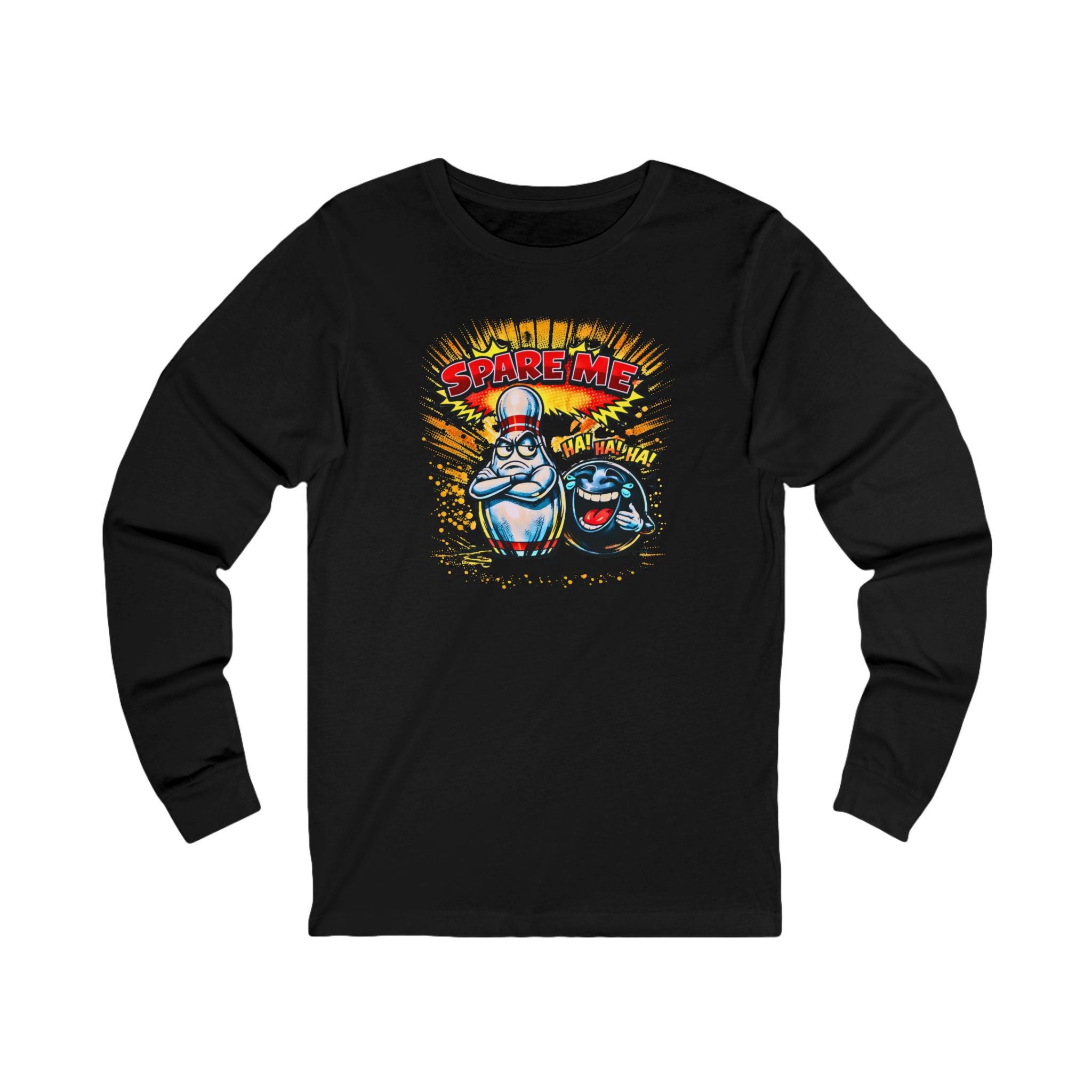 Spare Me Bowling Pin & Ball Long Sleeve Tee