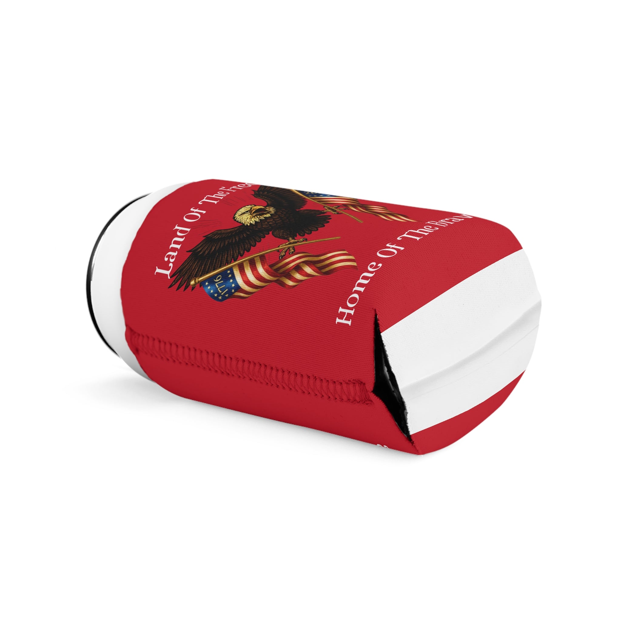"Land of the Free, Home of the Brave" Can Cooler Sleeve