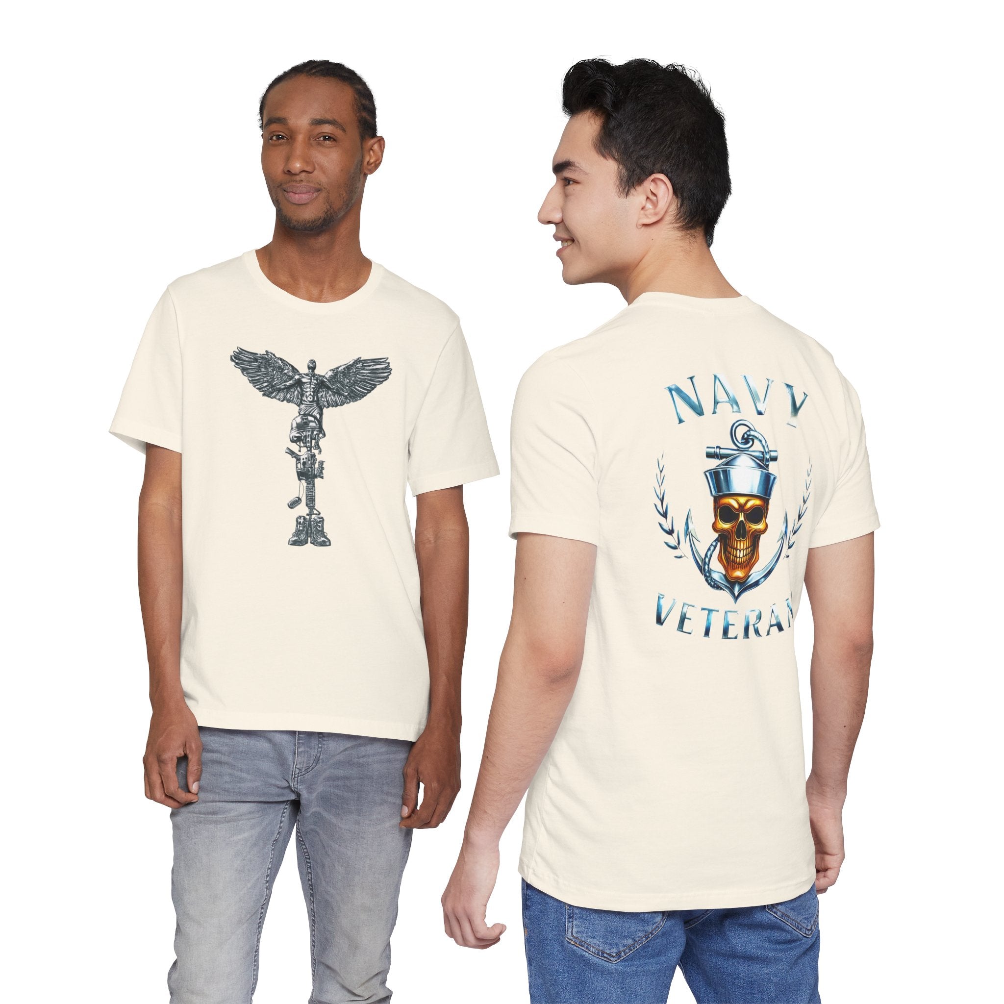 Navy Veteran Skull Anchor T‑Shirt