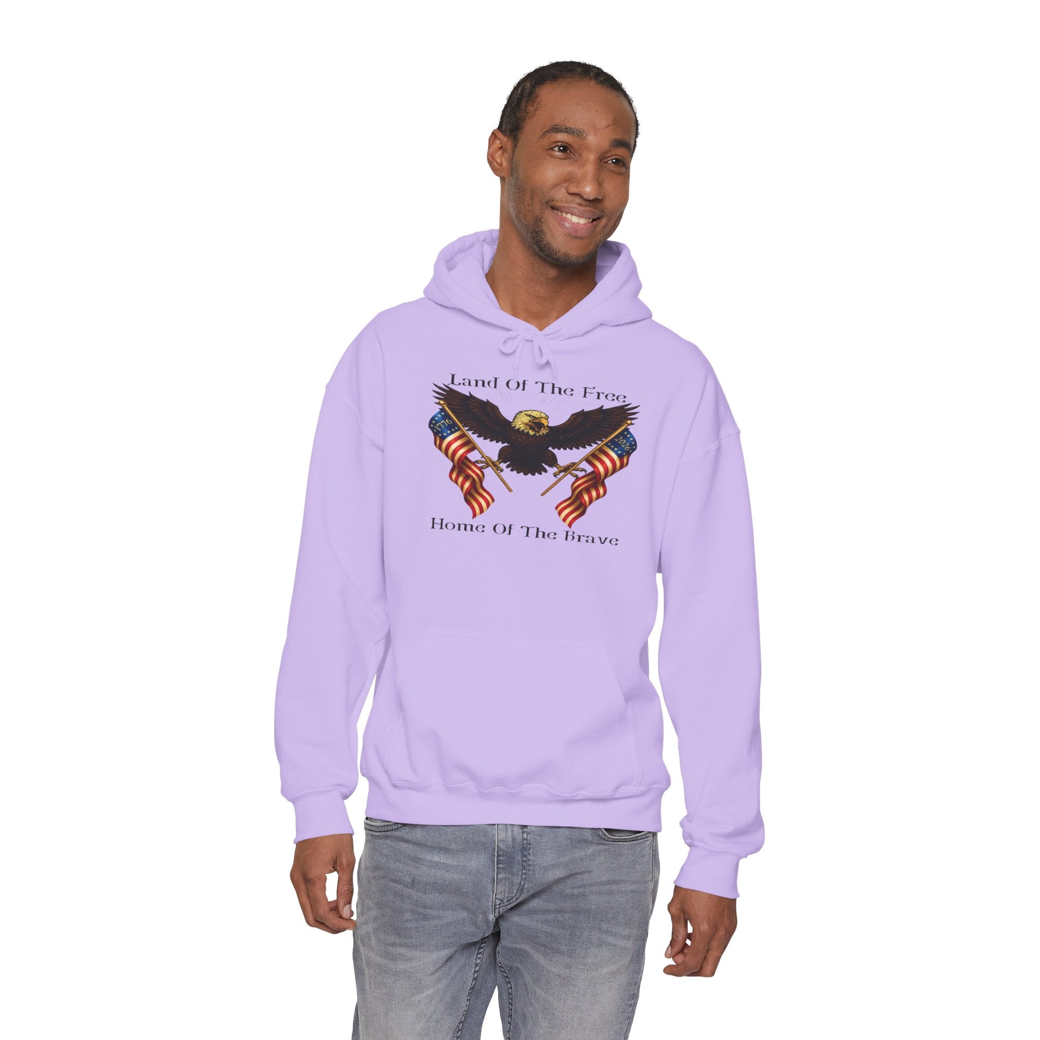 Land of the Free Hoodie – "Land of the Free, Home of the Brave" Patriotic Sweatshirt