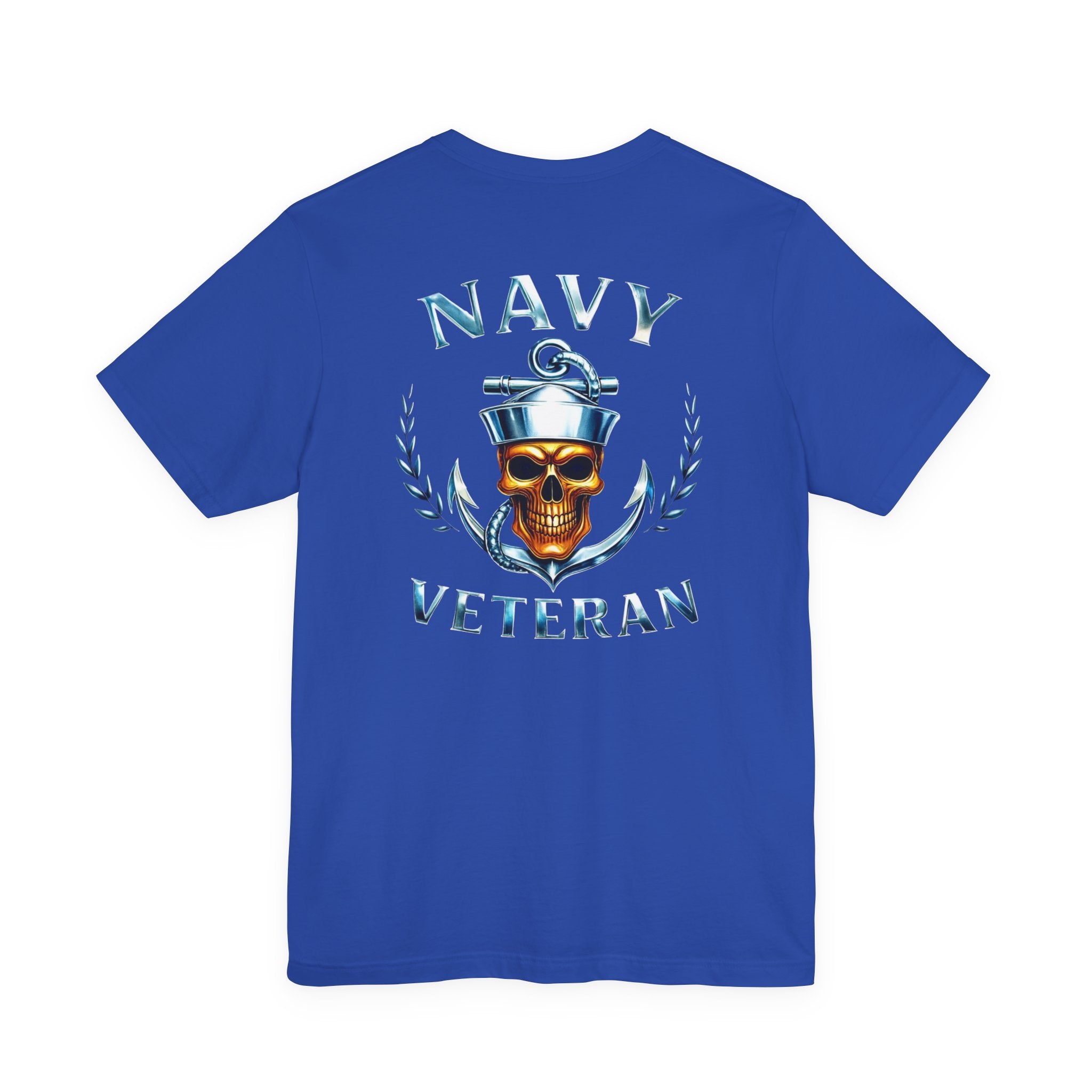 Navy Veteran T-Shirt — Anchor & Skull Military Tribute Tee