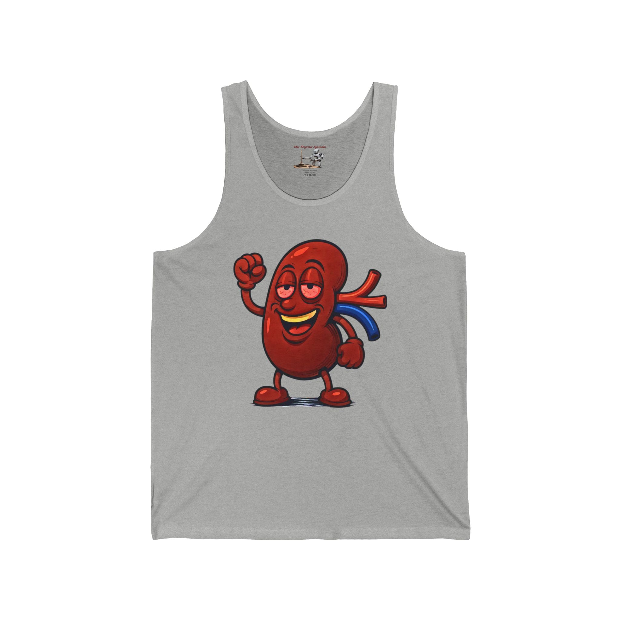 Kidney Stoned Mascot Tank Top – Cute Cartoon Organ Anatomy Tee