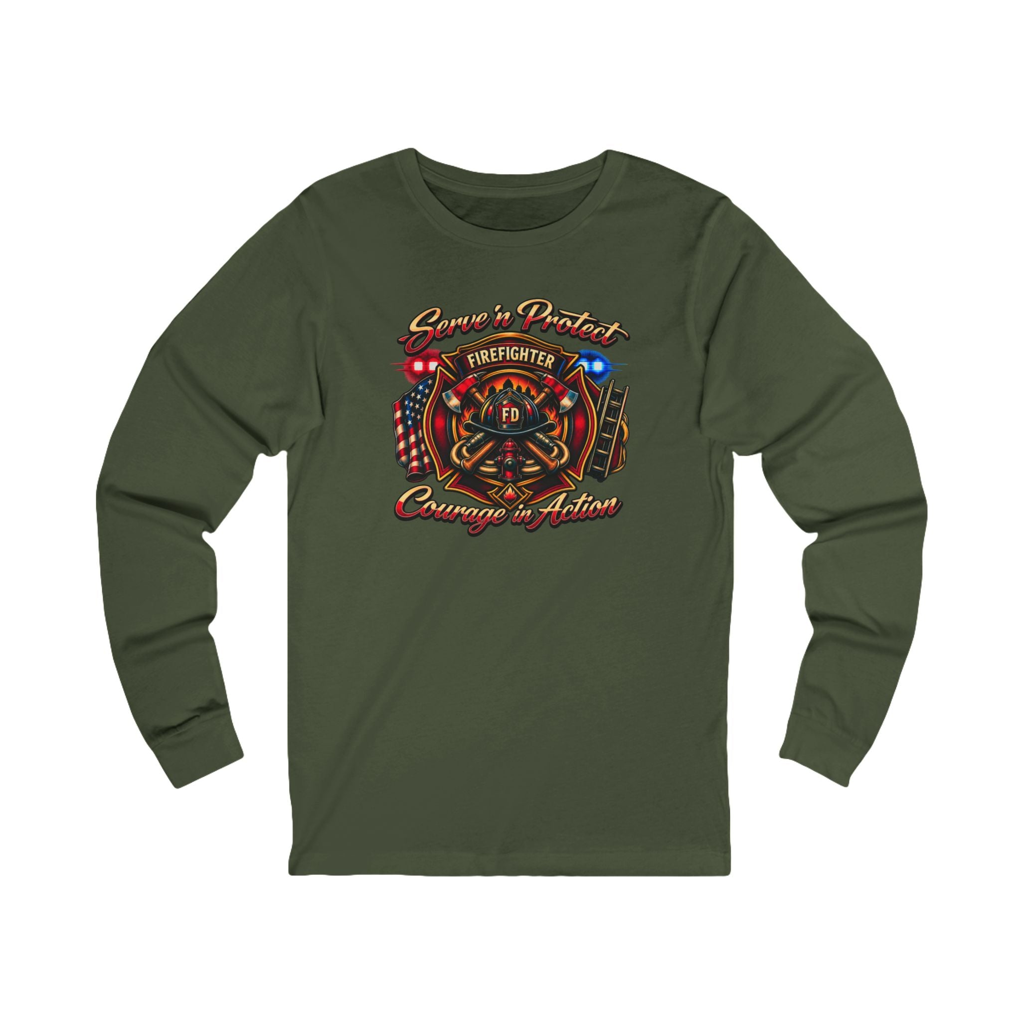 Firefighter Courage & Honor Long Sleeve Tee