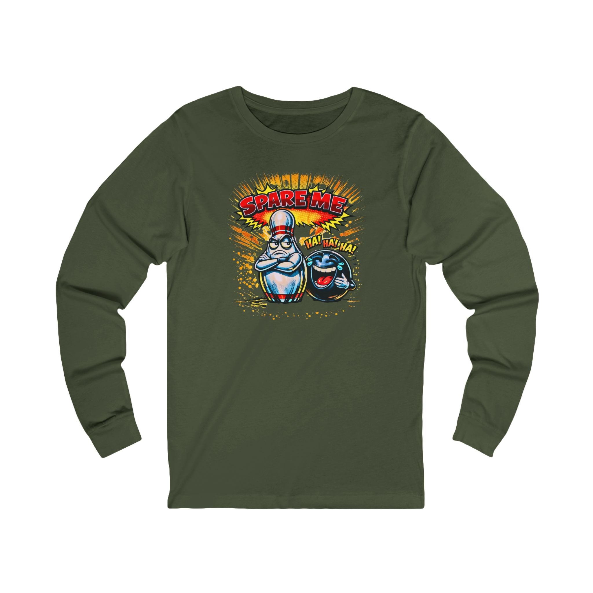 Spare Me Bowling Pin & Ball Long Sleeve Tee