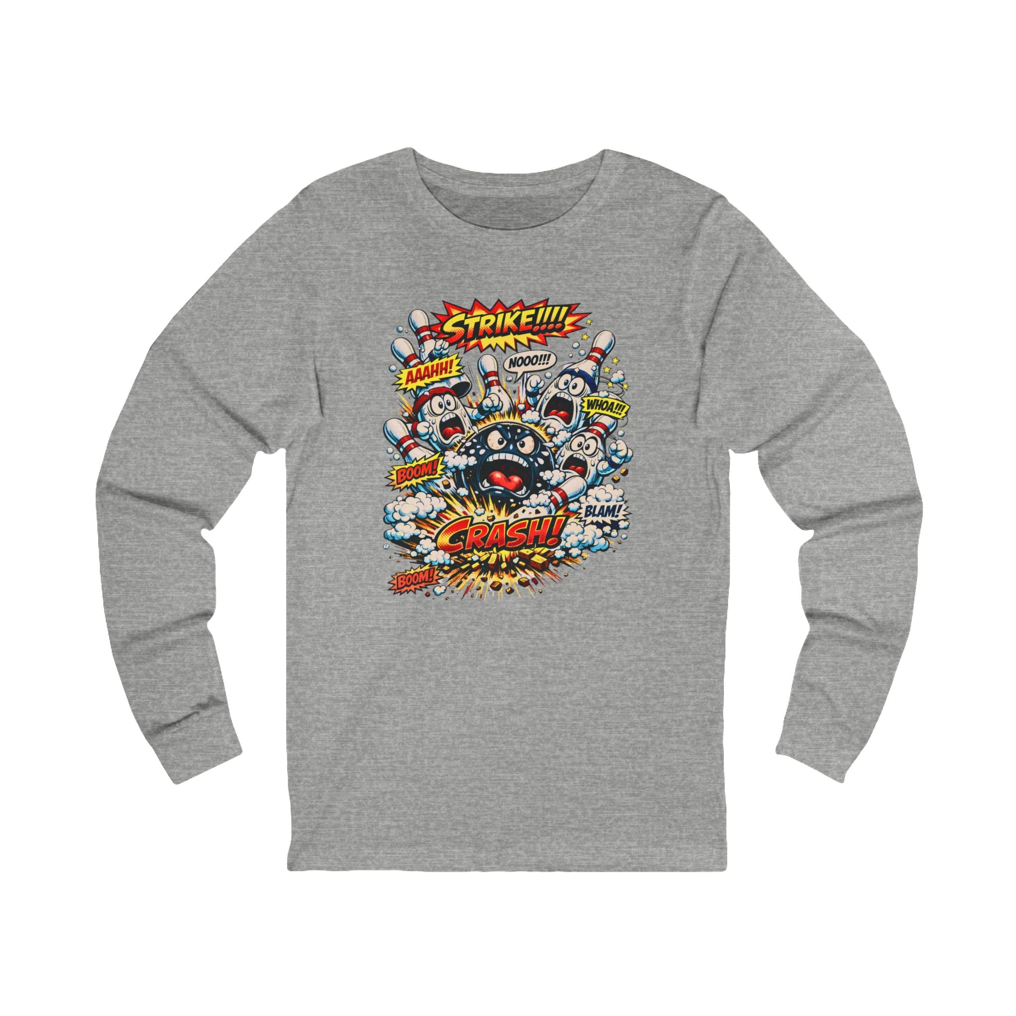 Colorful Pop Art "Bowling Crash!" Graphic Tee