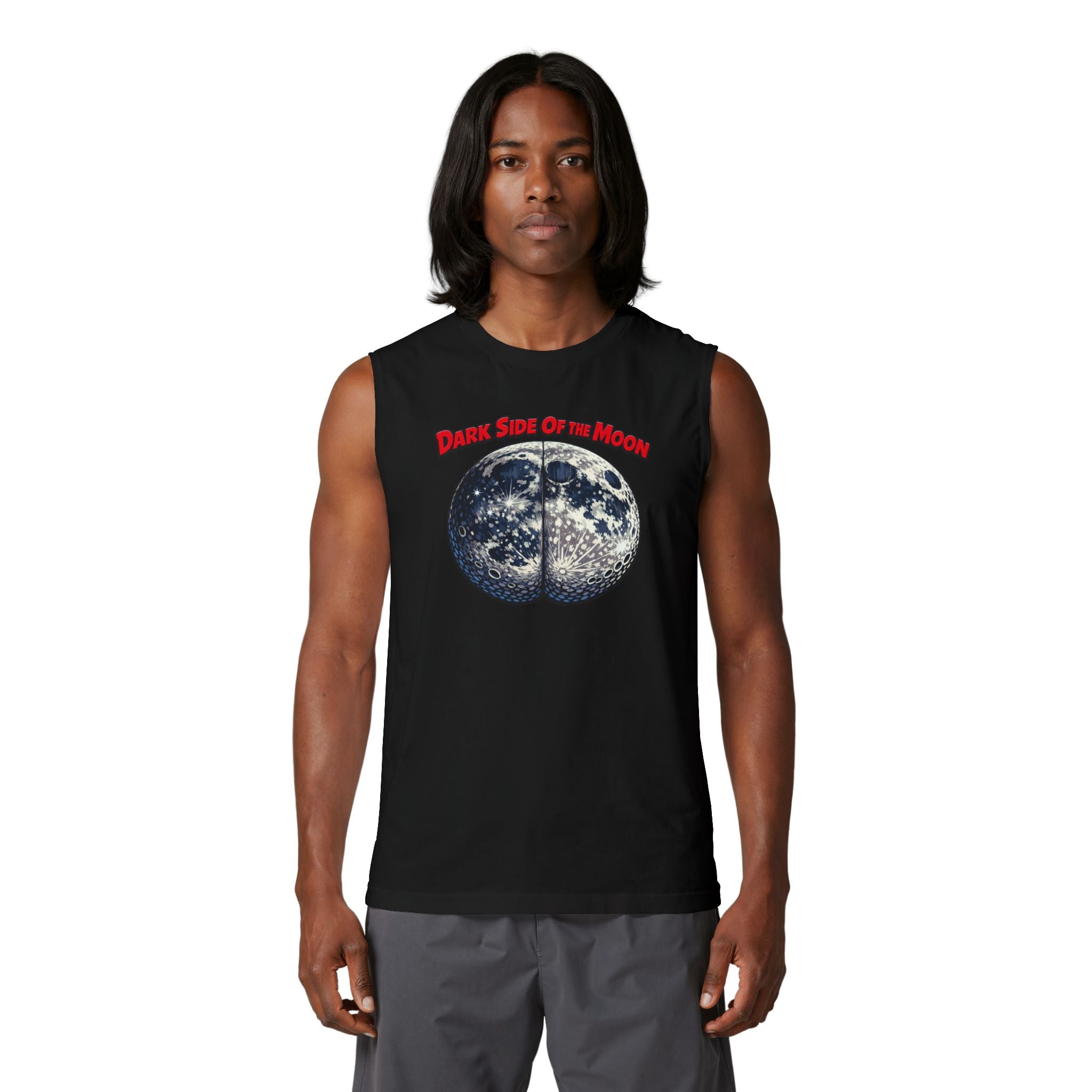 Dark Side of the Moon Muscle Tank — Vintage Moon Butt Graphic Tank Top