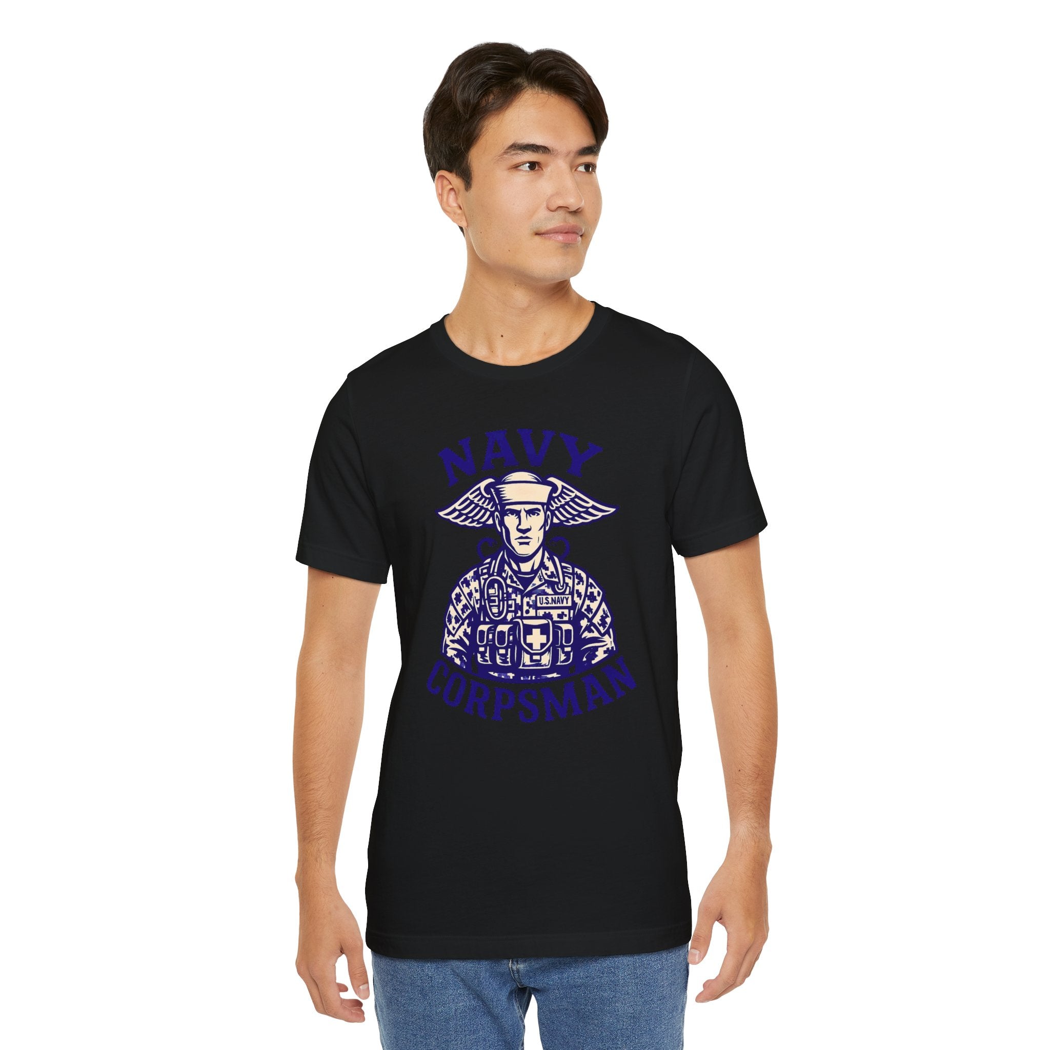 Navy Corpsman T-Shirt — Vintage Military Medic Emblem