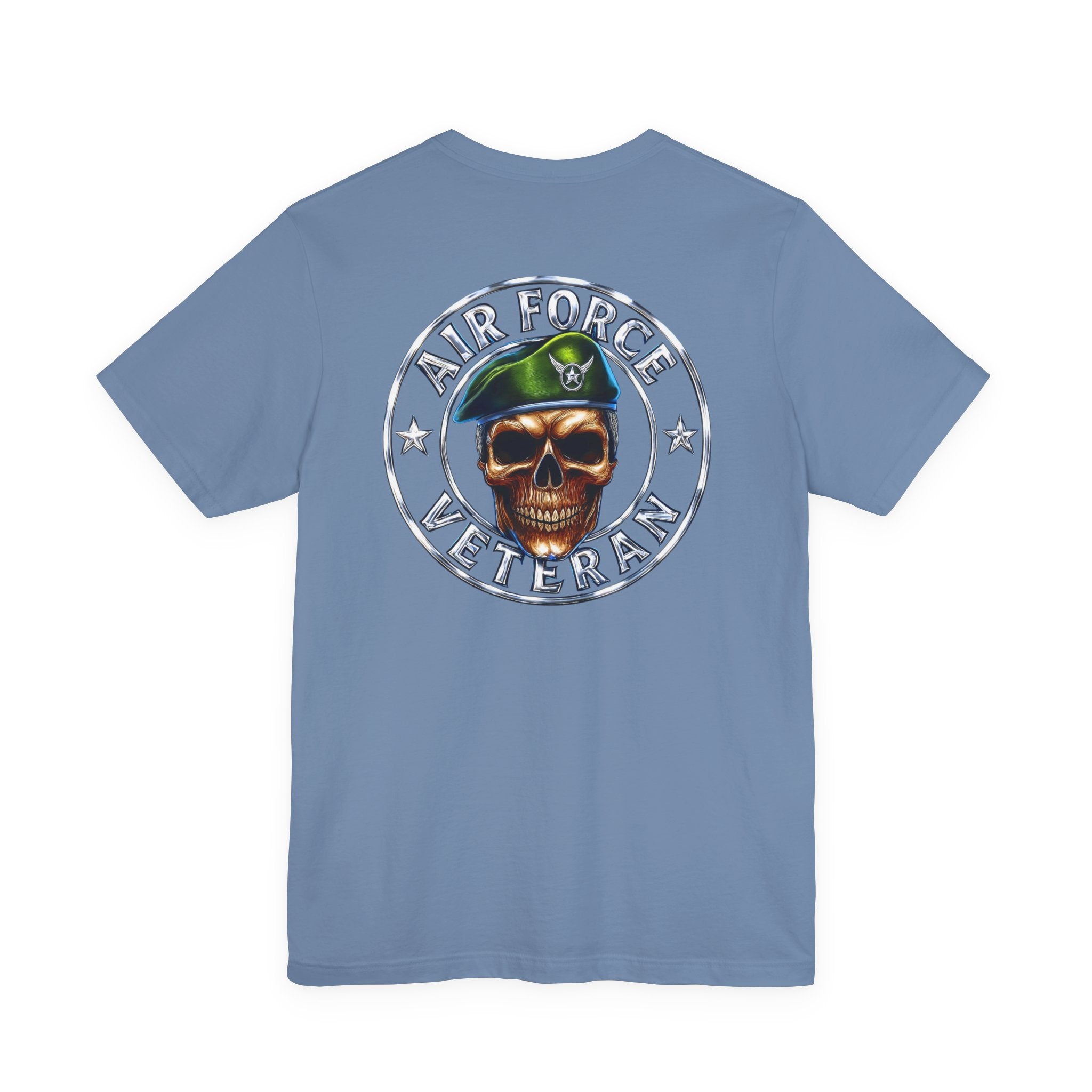 Air Force Veteran Skull Tee – Military Tribute Short Sleeve Shirt