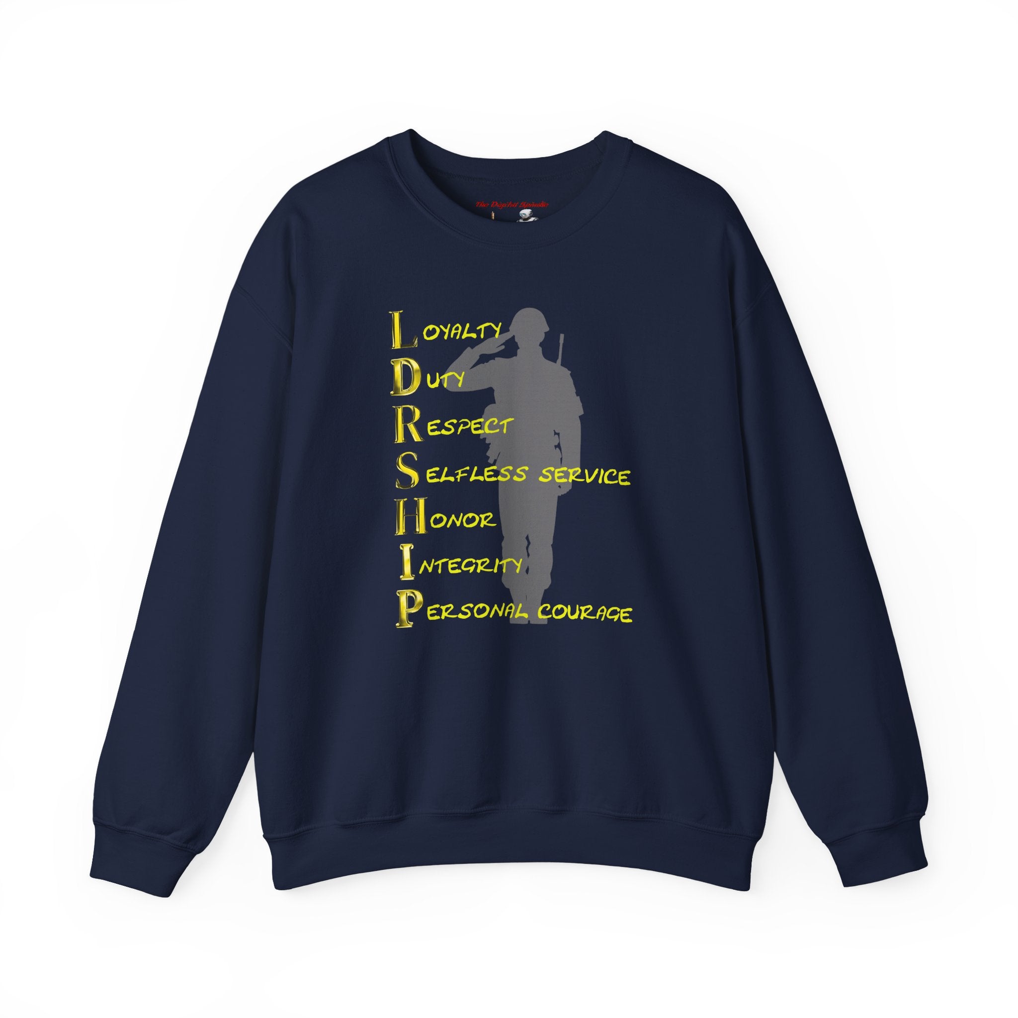 Leadership Military Salute Crewneck Sweatshirt — LDRSHIP Values Design