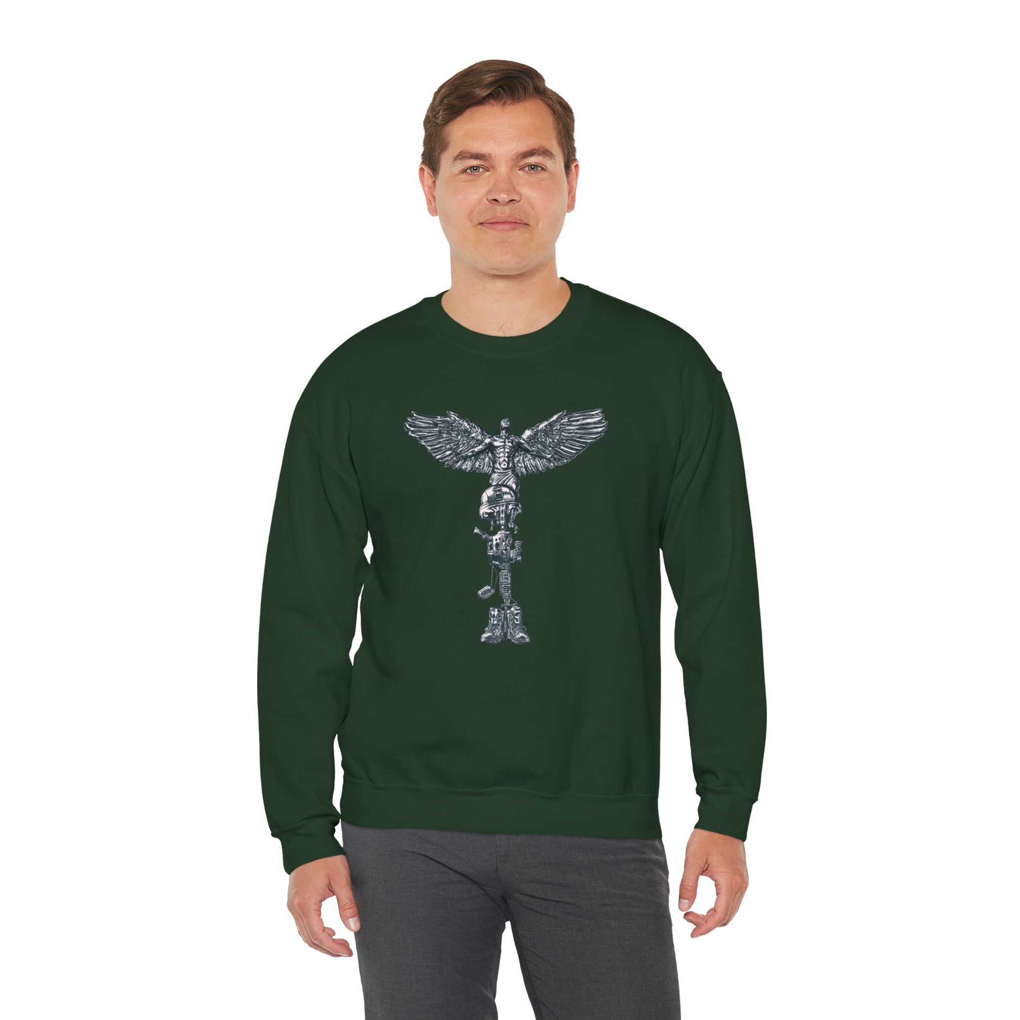 Rising Angel Soldiers Cross Graphic Sweatshirt