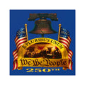 4" × 4" We the People 250th Anniversary Patriotic Square Sticker (Indoor/Outdoor)