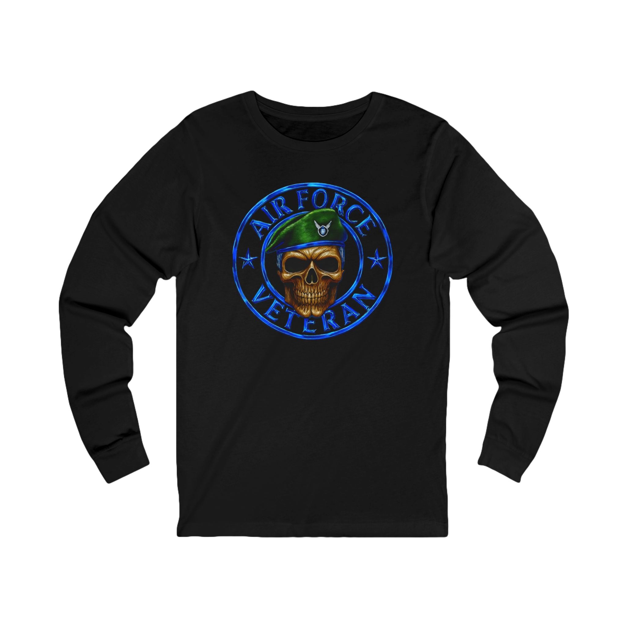 Air Force Veteran Skull Long Sleeve Tee