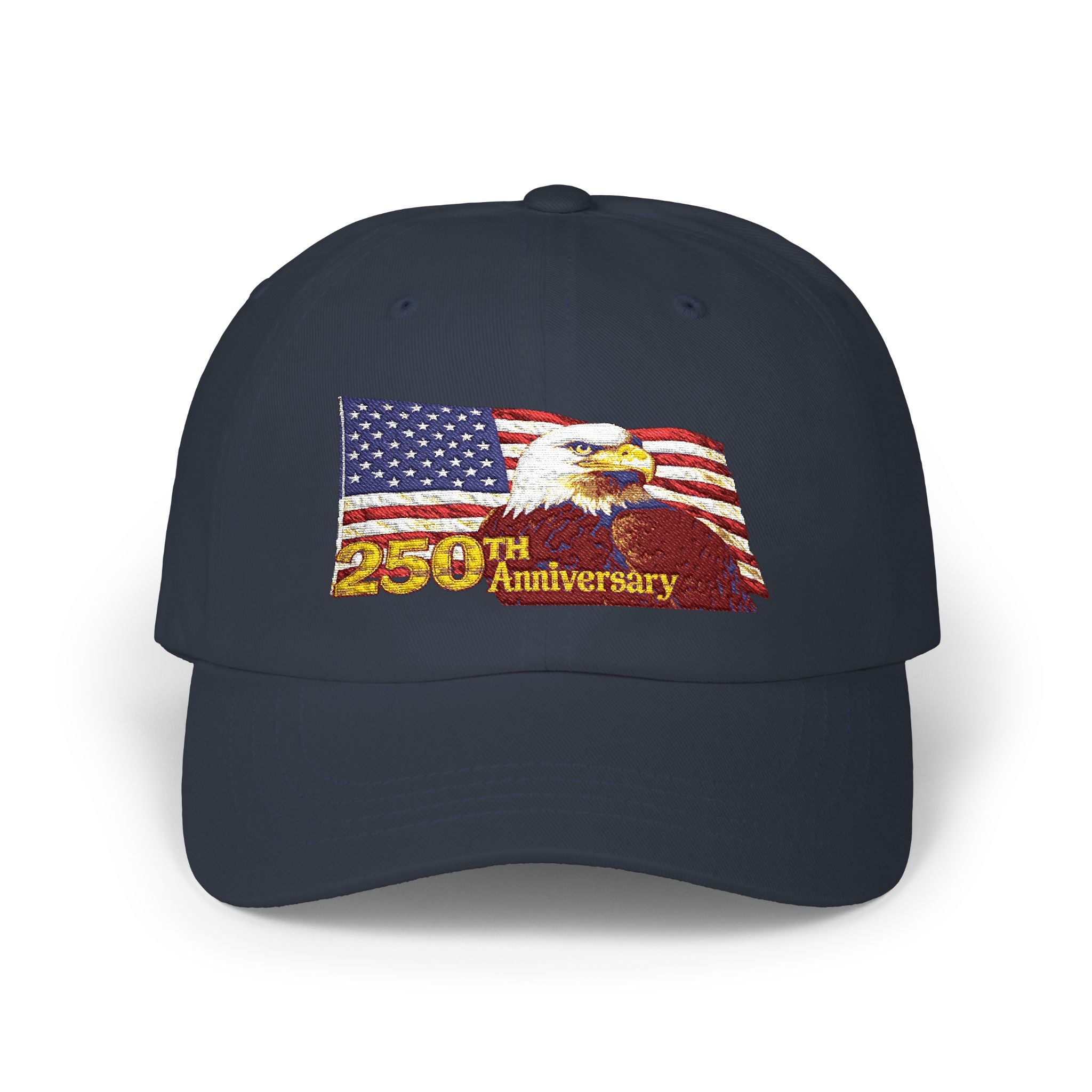 250th Anniversary American Flag Dad Cap — Patriotic Historic Commemorative Hat