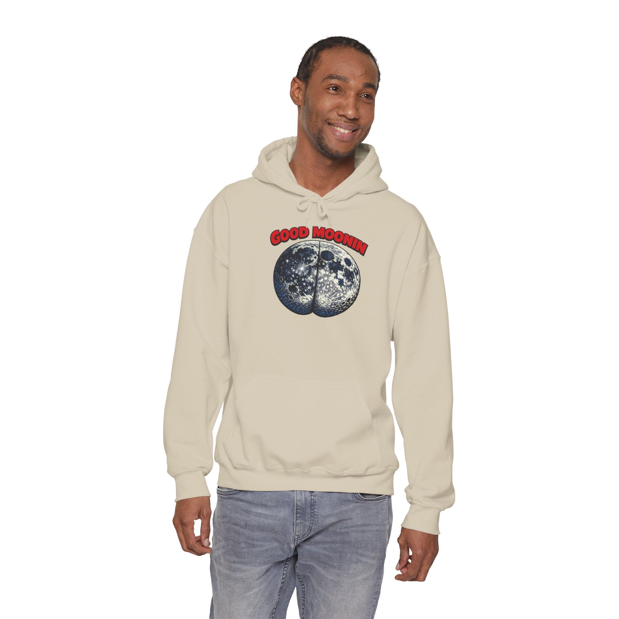 Good Moonin Hoodie — Vintage Botanical Moon Graphic Hoodie