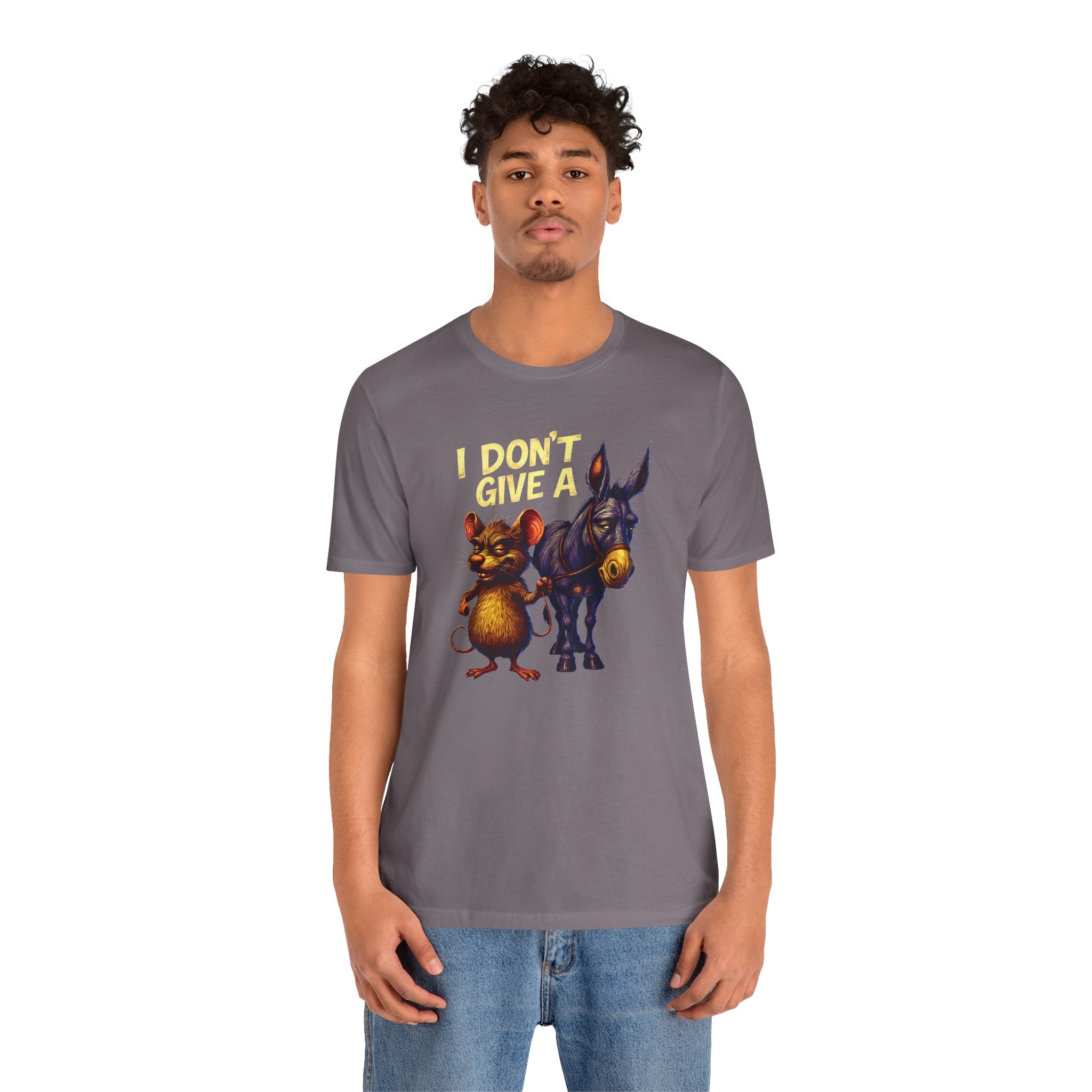 I Don't Give A — Funny Rat & Donkey Graphic Tee