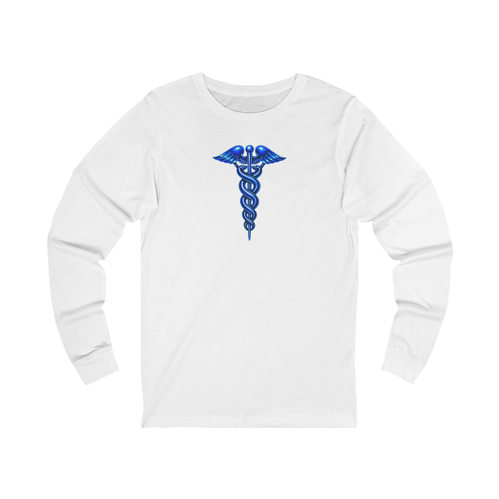 Healthcare Spine Front & Back Long Sleeve Tee — Medical Professional Shirt