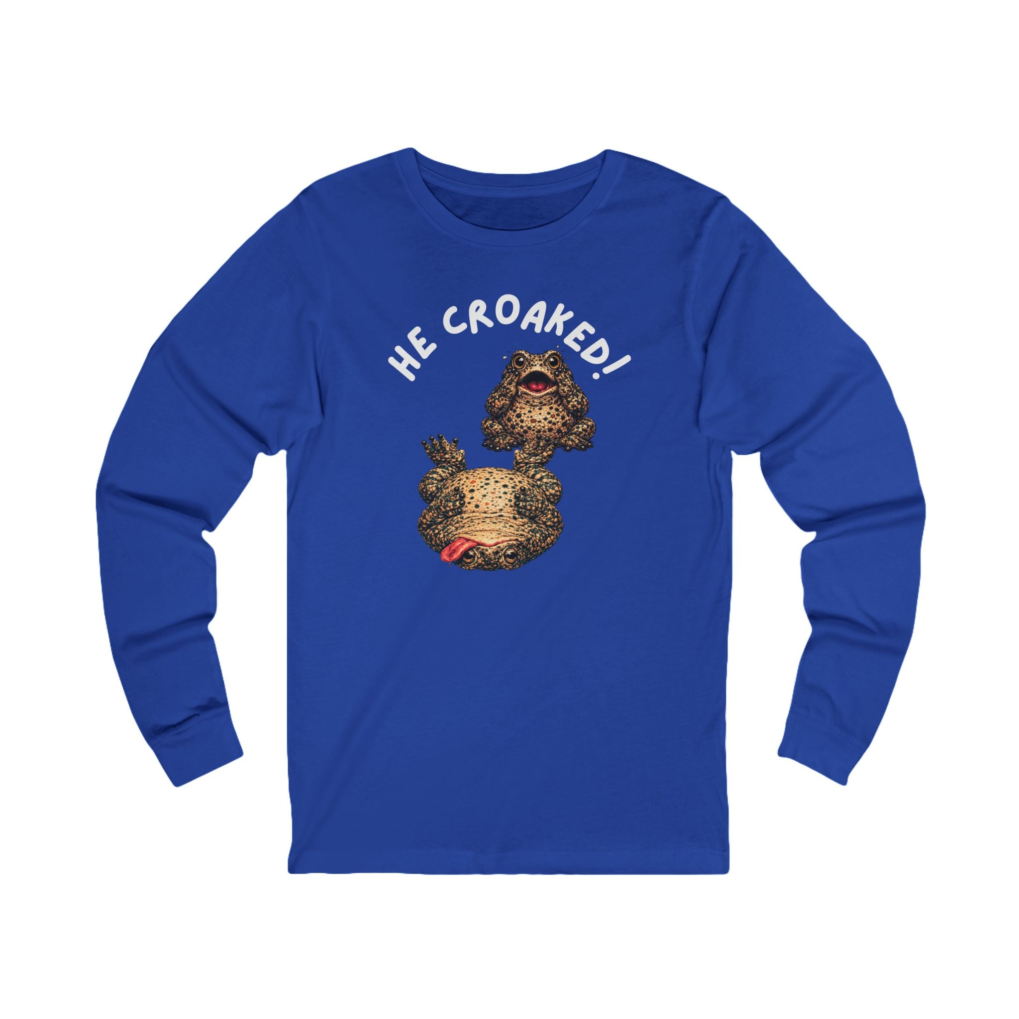 He Croaked! Frog Illustration Long Sleeve Tee