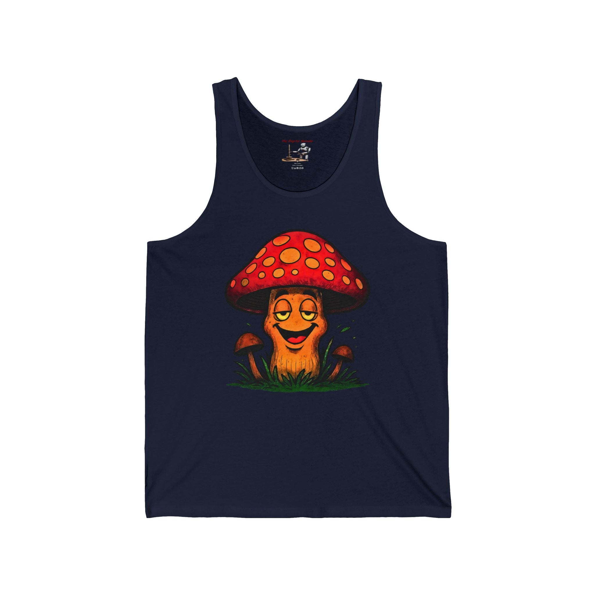 Happy Mushroom Tank Top — Cute Psychedelic Fungi Graphic Tank