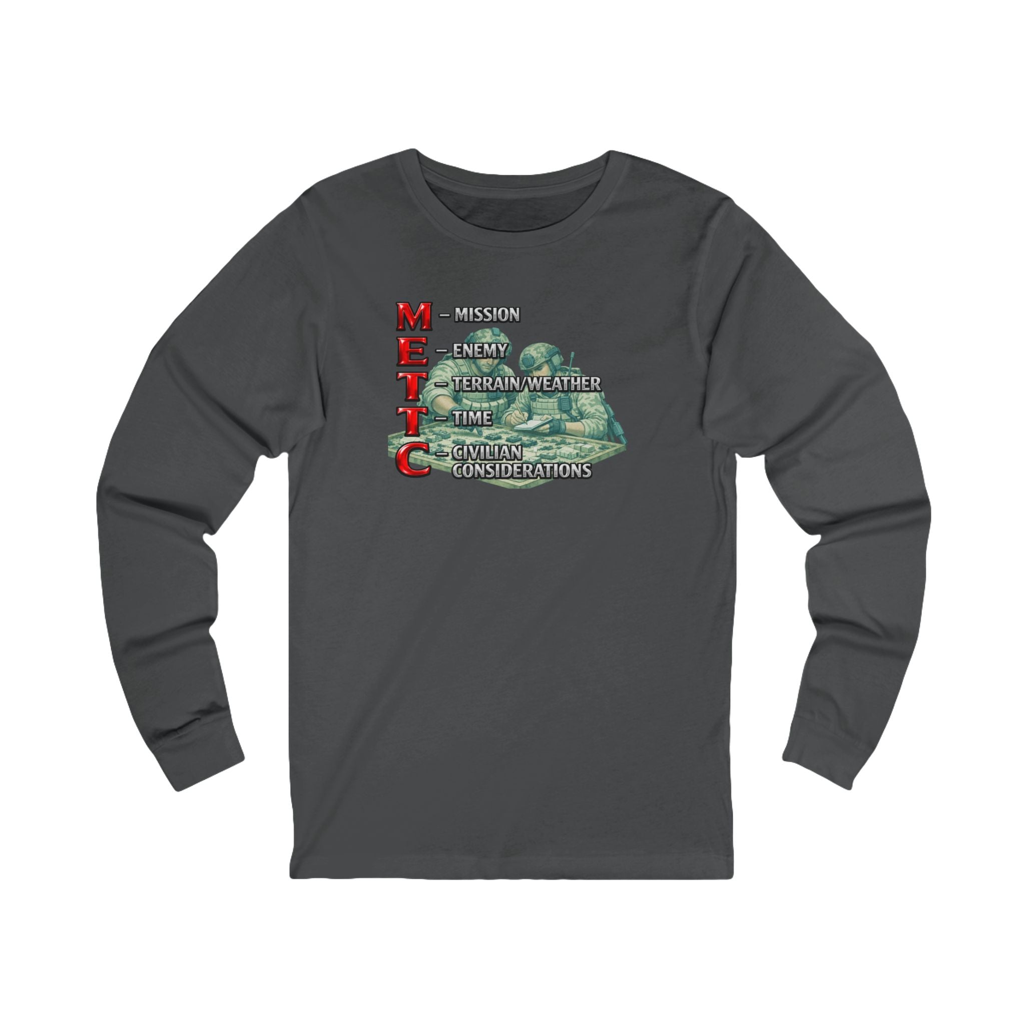 METTC Acronym Long Sleeve Tee — Tactical Training Graphic