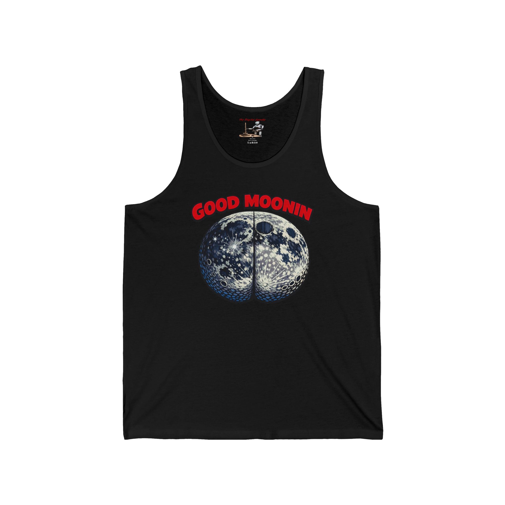 Good Moonin' Tank Top — Funny Retro Moon Graphic Sleeveless Shirt