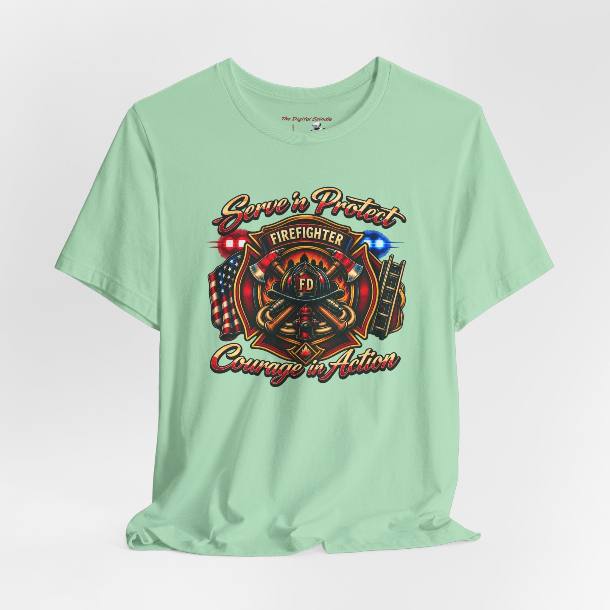 Firefighter “Service & Protect, Courage in Action” Graphic Tee